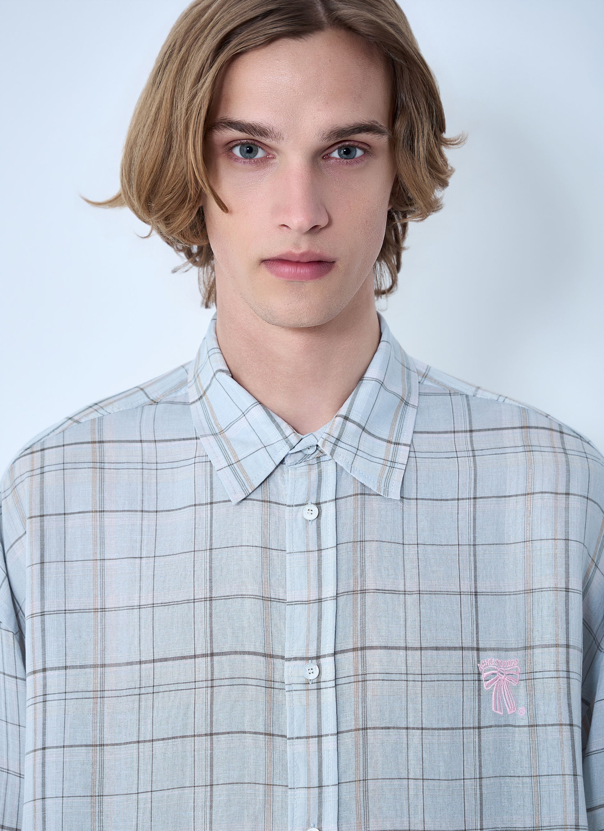 Acne Studios Men Plaid Button-Up Shirt ACNE STUDIOS