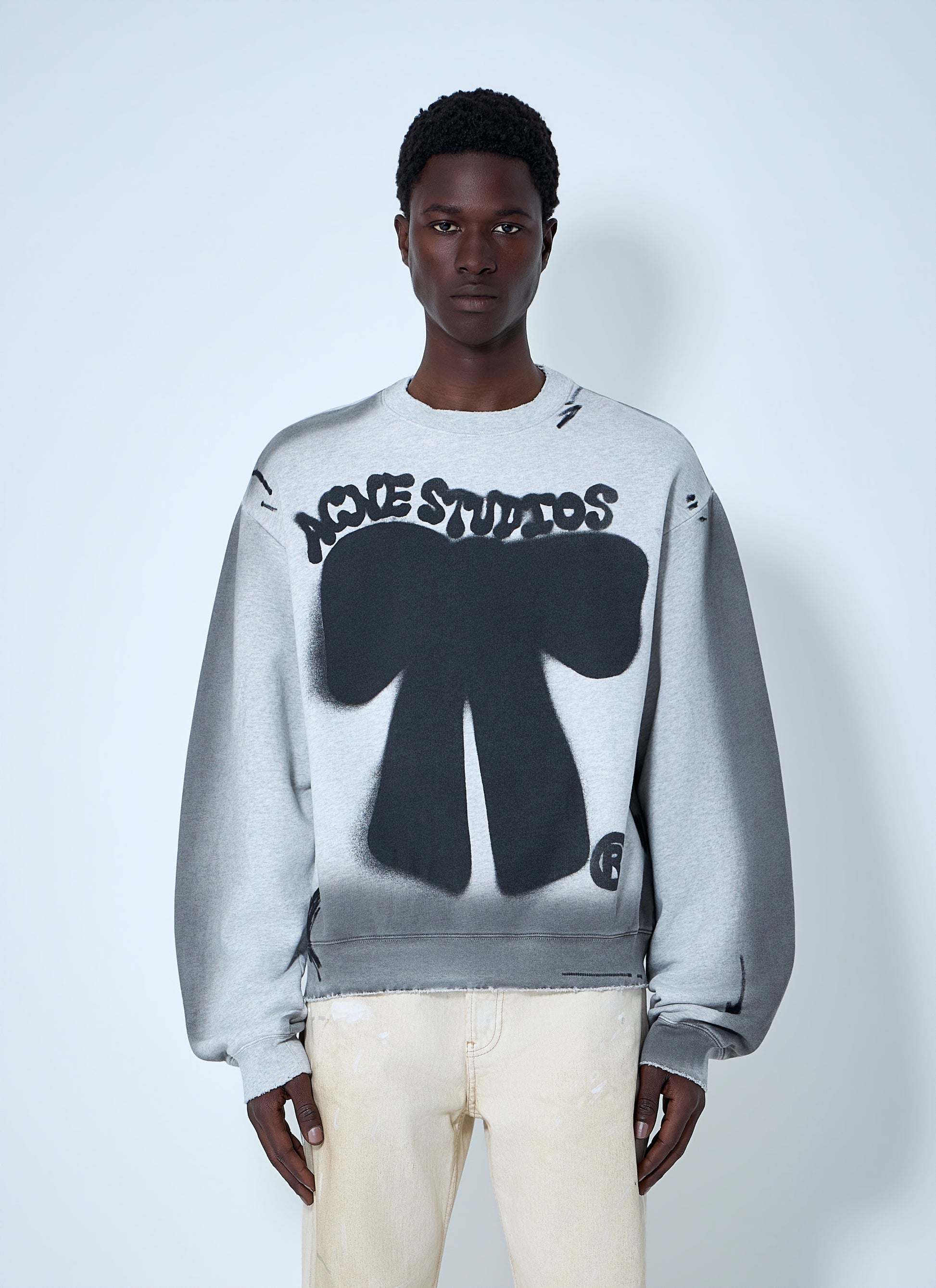 Acne Studios Men Sprayed Logo Sweatshirt ACNE STUDIOS