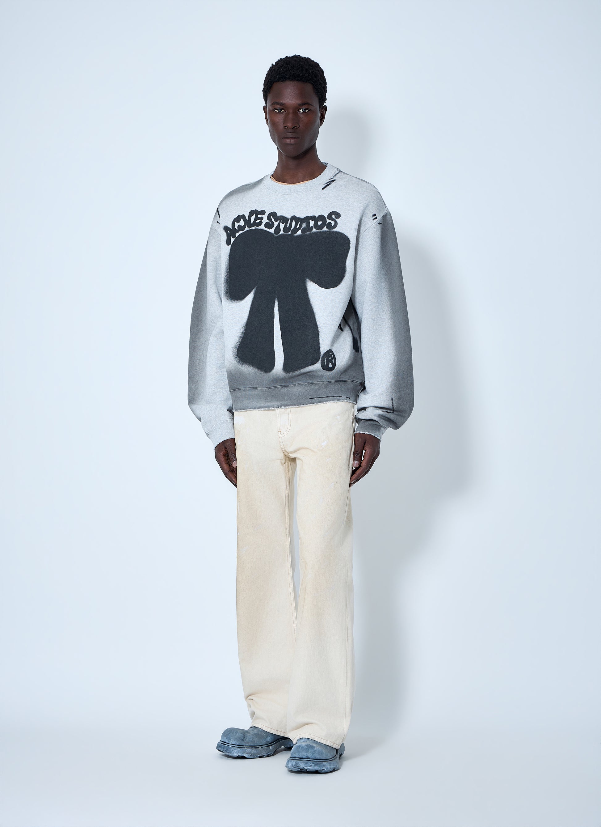 Acne Studios Men Sprayed Logo Sweatshirt ACNE STUDIOS