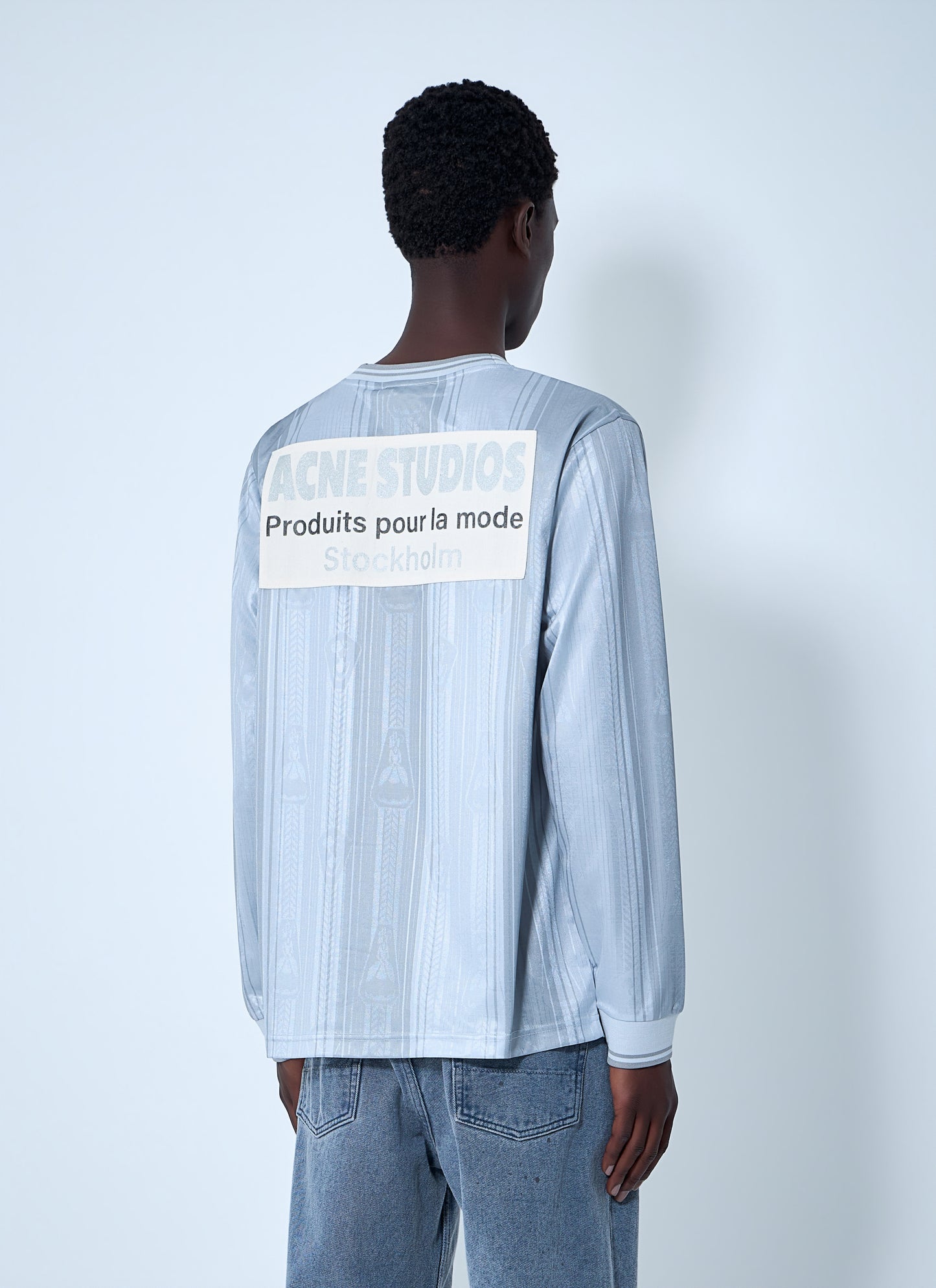 Acne Studios Men Embroidered Logo Long-Sleeve Shirt ACNE STUDIOS