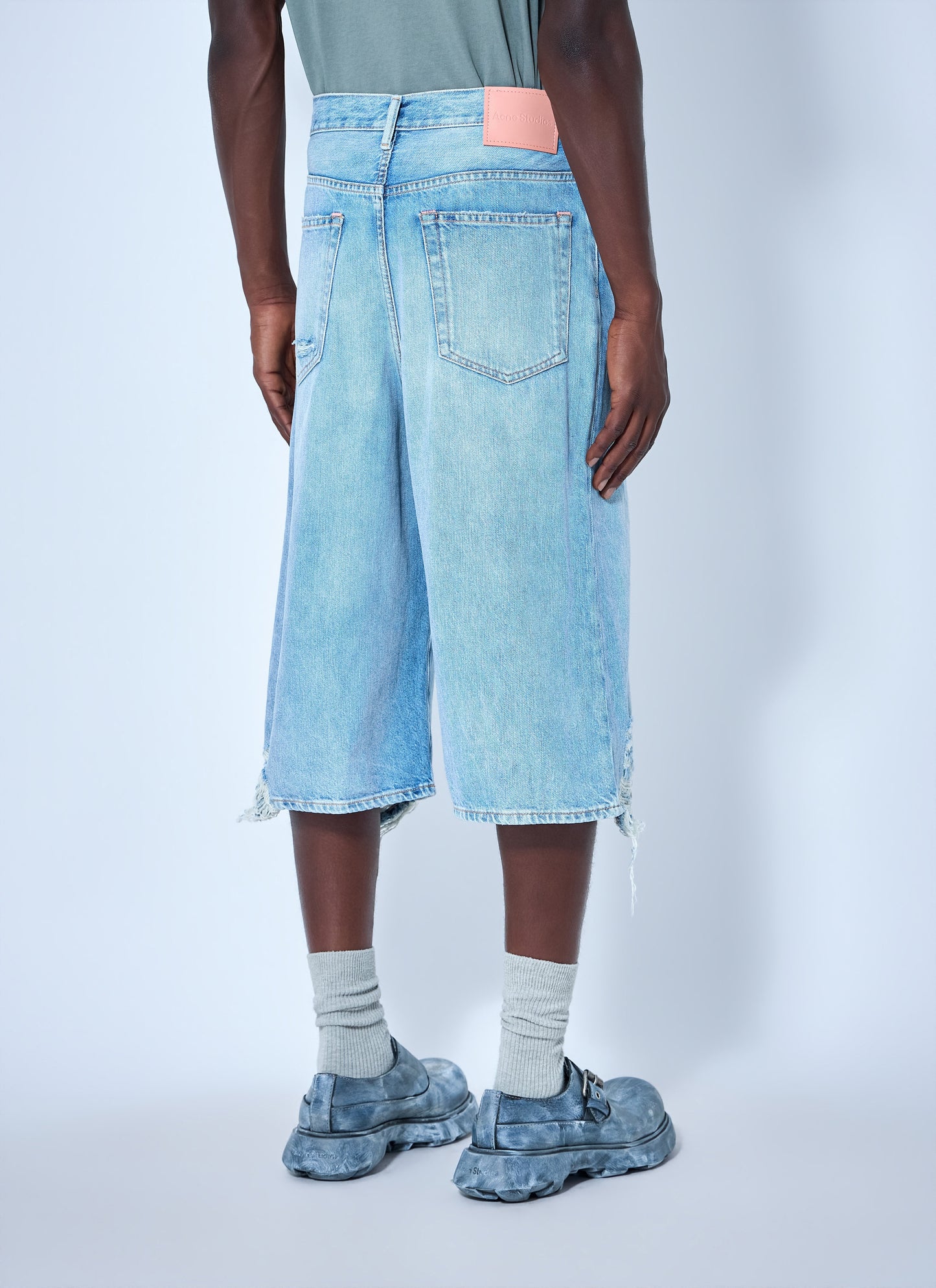 Acne Studios Men Distressed Denim Shorts ACNE STUDIOS