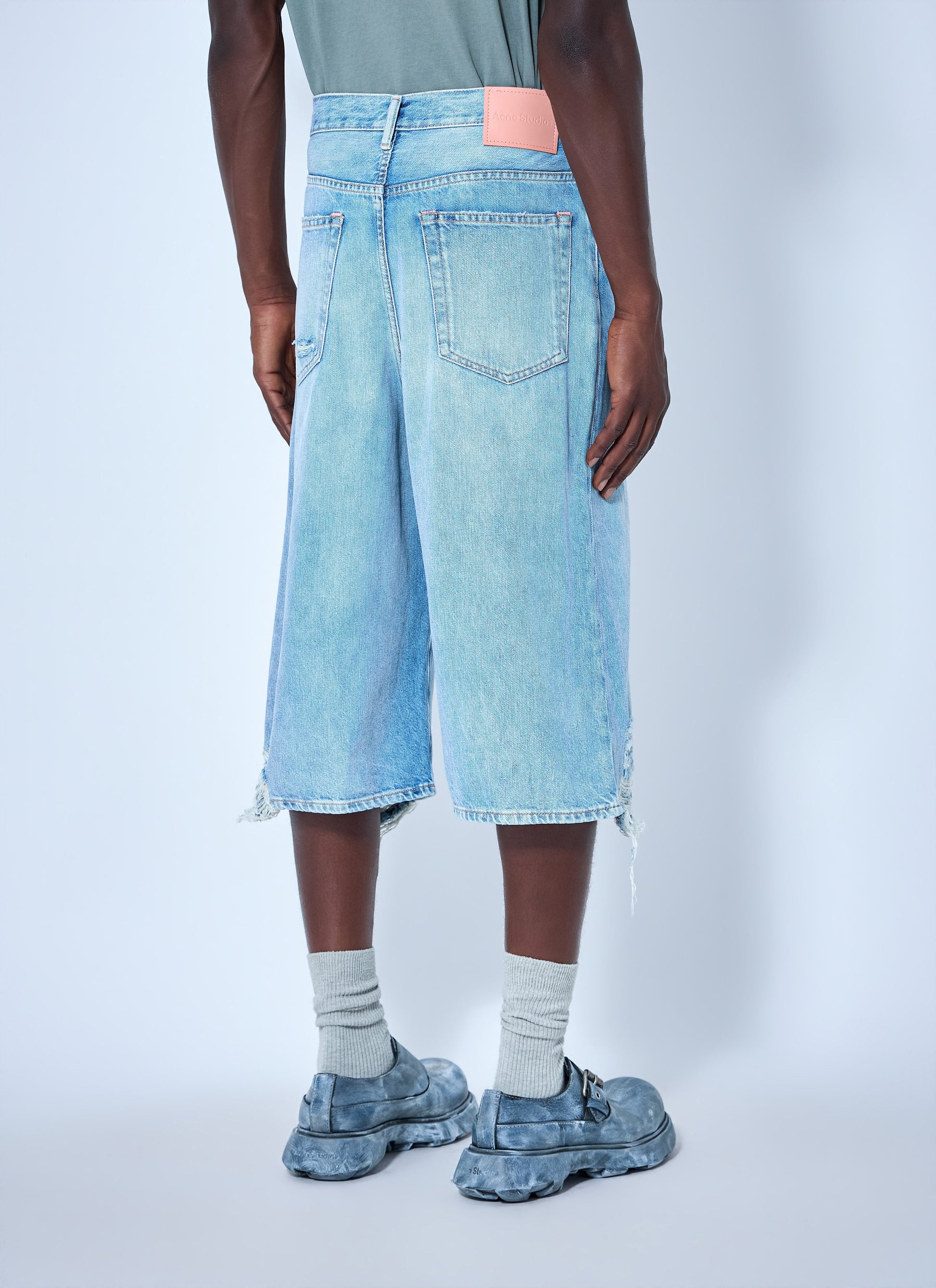 Acne Studios Men Distressed Denim Shorts ACNE STUDIOS