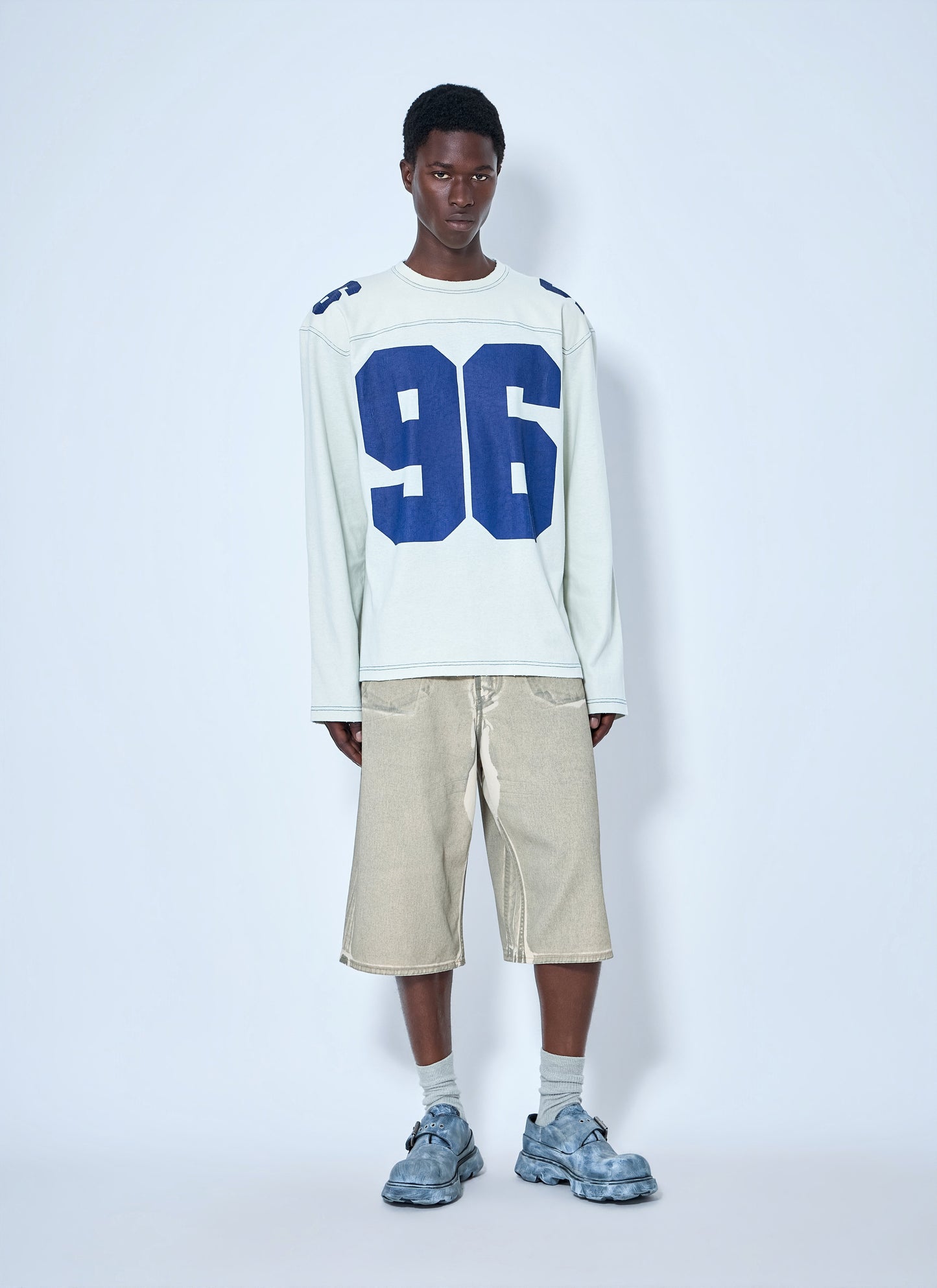 Acne Studios Men Wide-Leg Denim Shorts ACNE STUDIOS