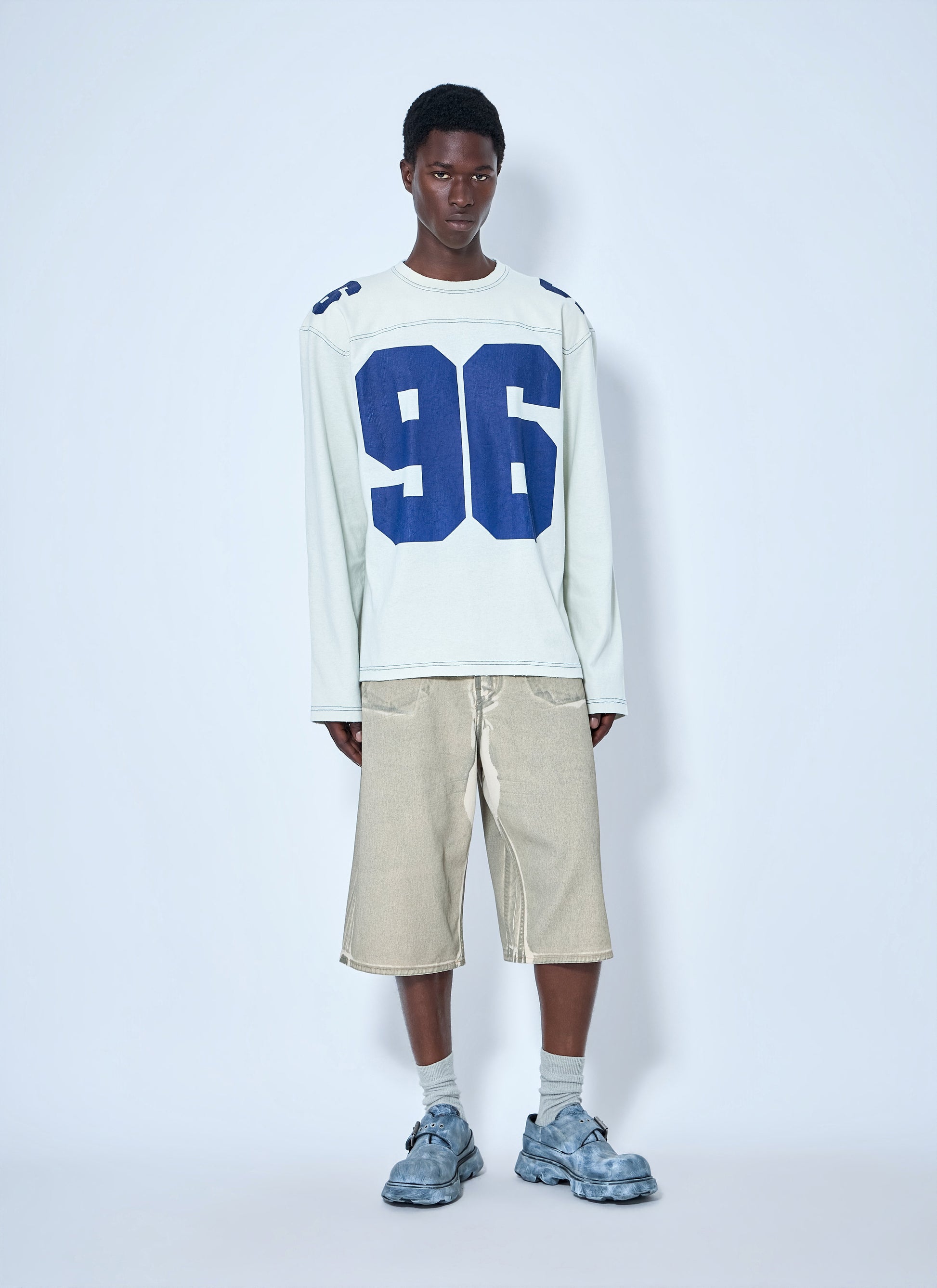 Acne Studios Men Wide-Leg Denim Shorts ACNE STUDIOS