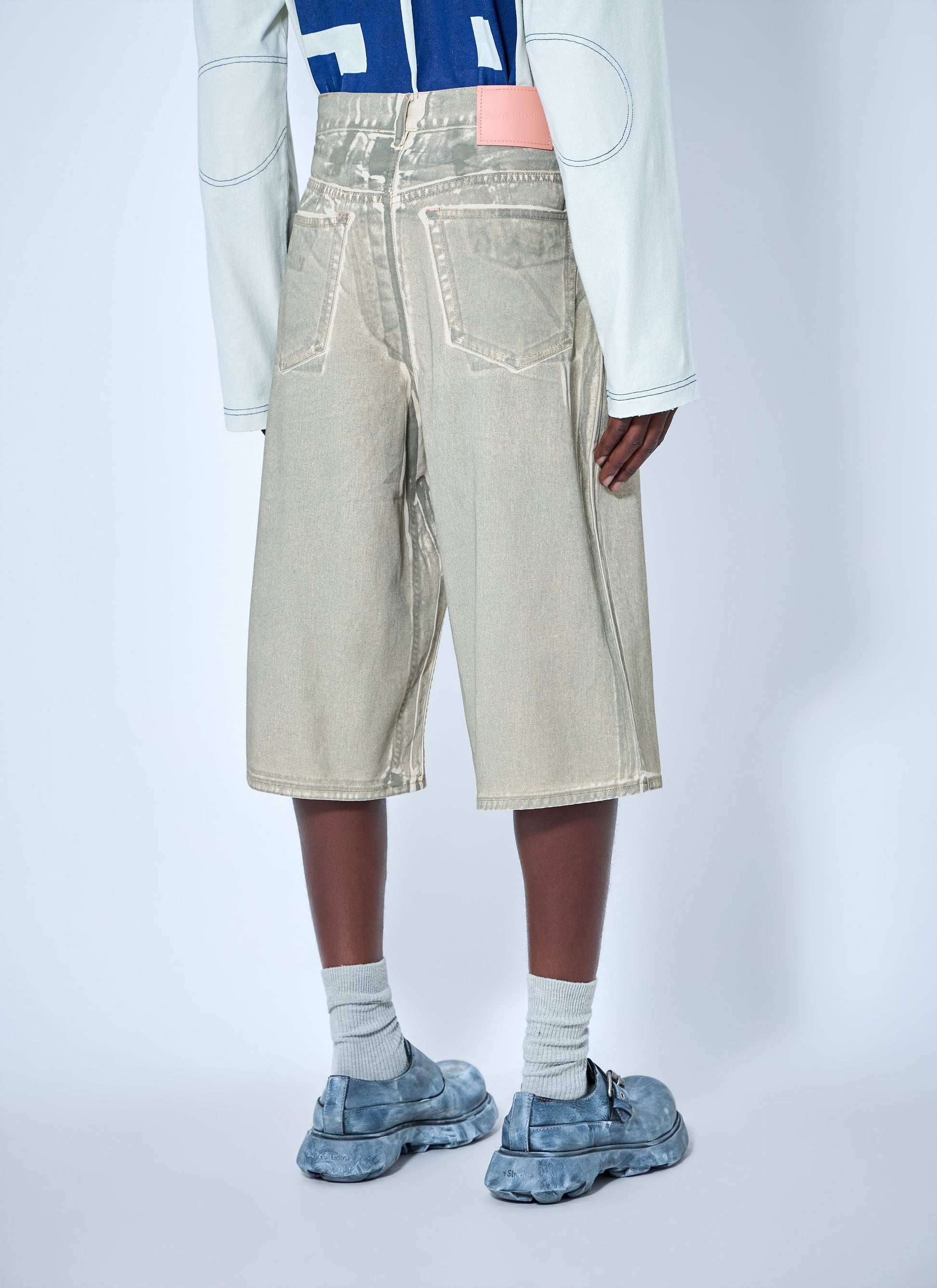 Acne Studios Men Wide-Leg Denim Shorts ACNE STUDIOS