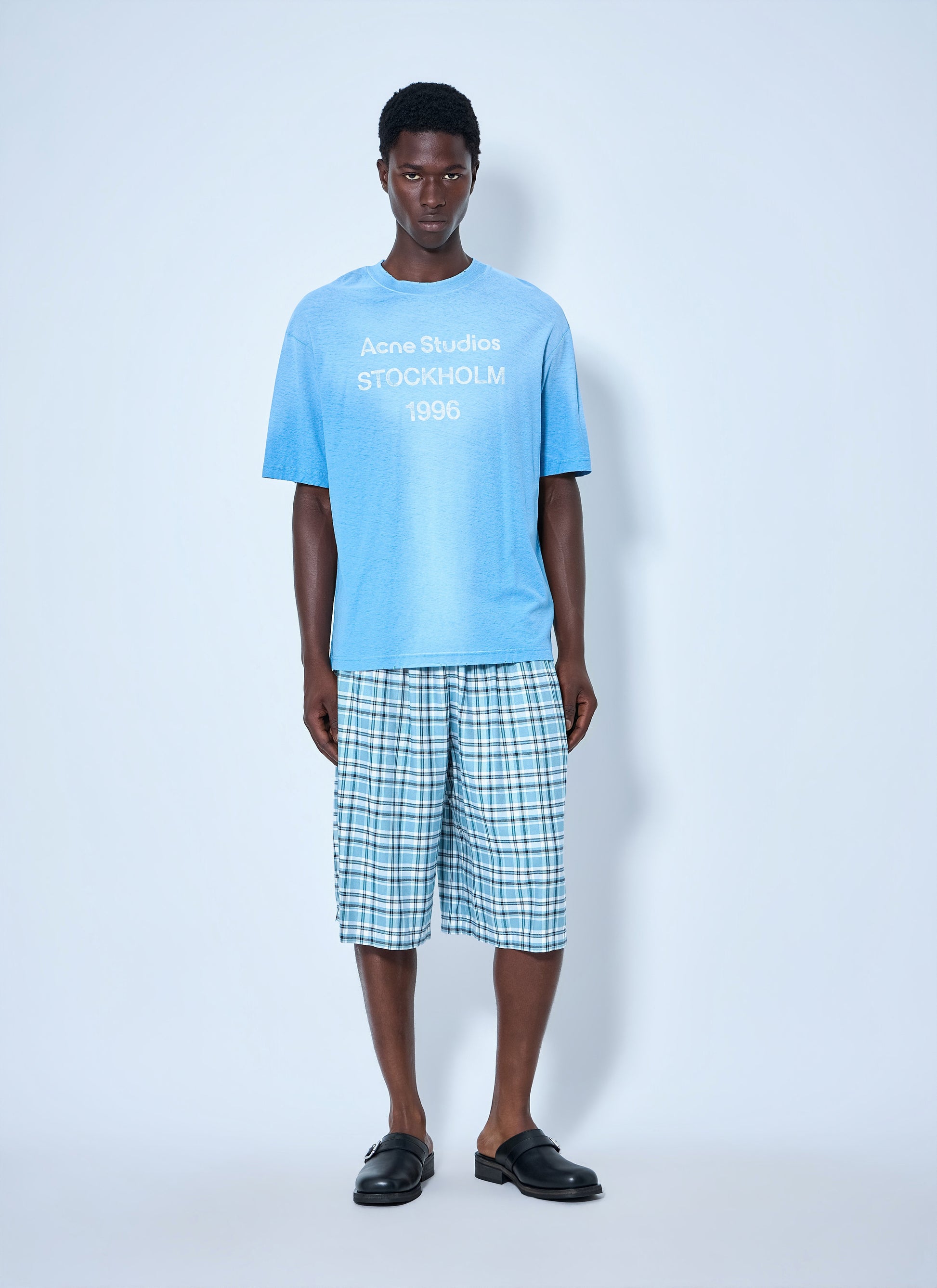 Acne Studios Men Casual Flannel Check Shorts ACNE STUDIOS