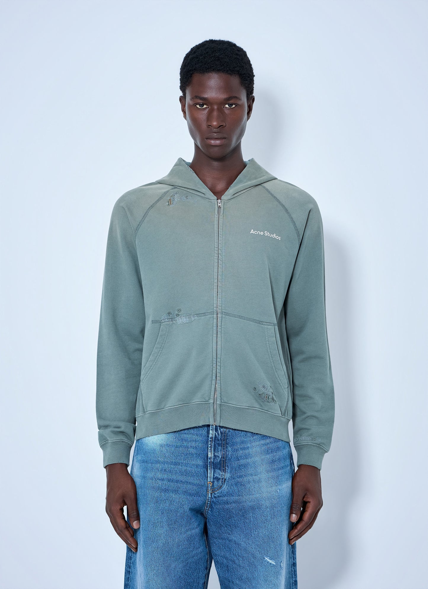 Acne Studios Men Mended Fleece Hoodie ACNE STUDIOS