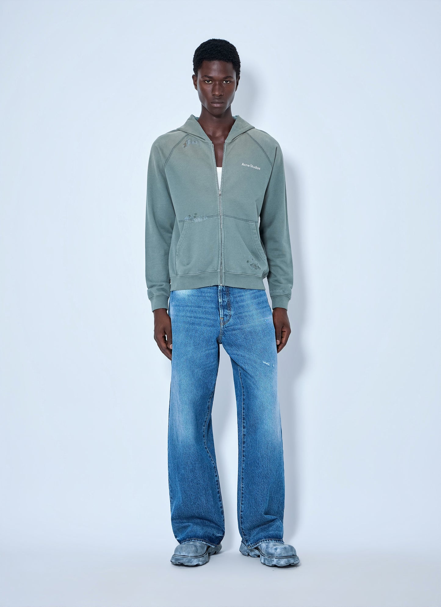 Acne Studios Men Mended Fleece Hoodie ACNE STUDIOS