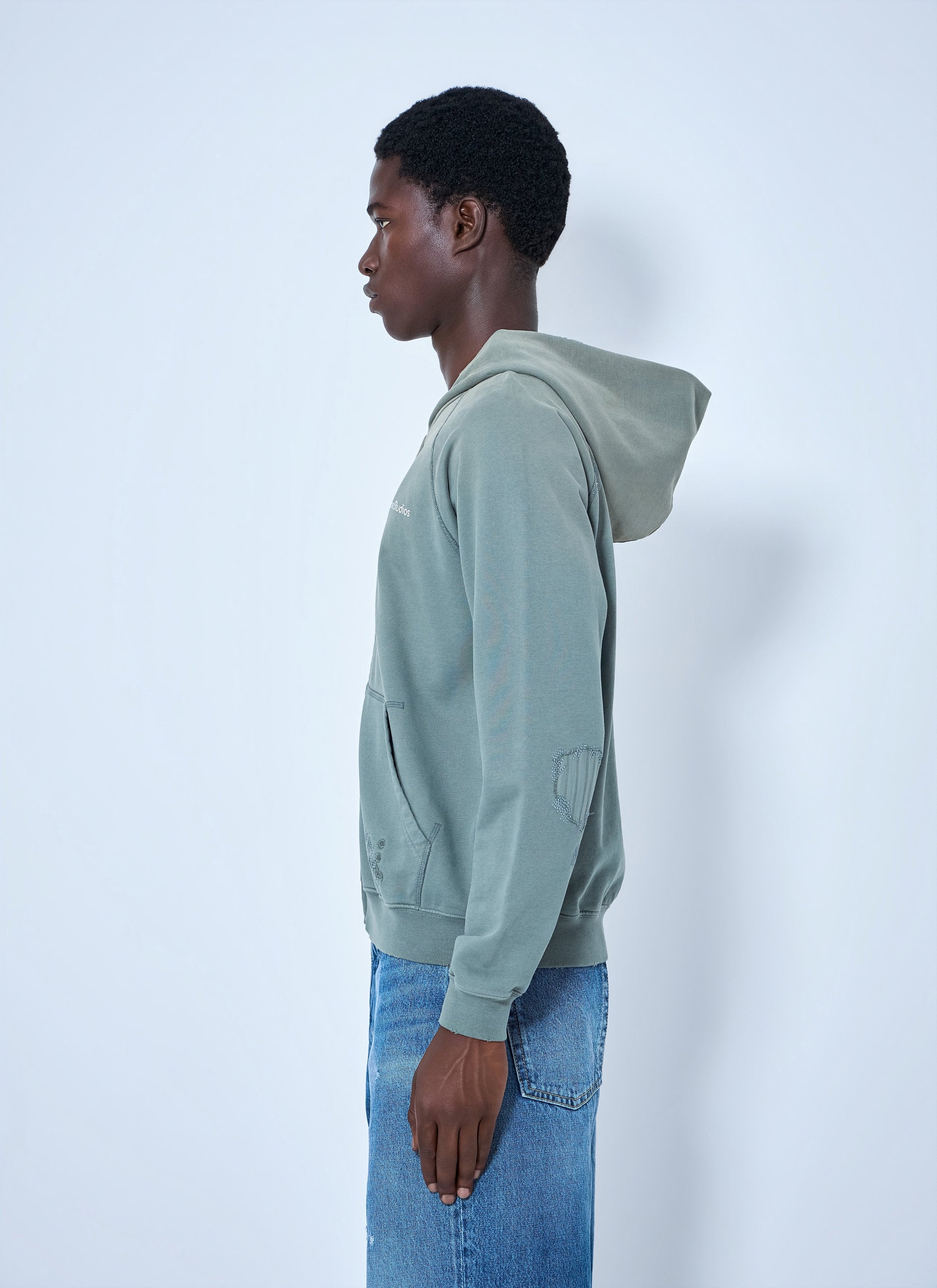 Acne Studios Men Mended Fleece Hoodie ACNE STUDIOS