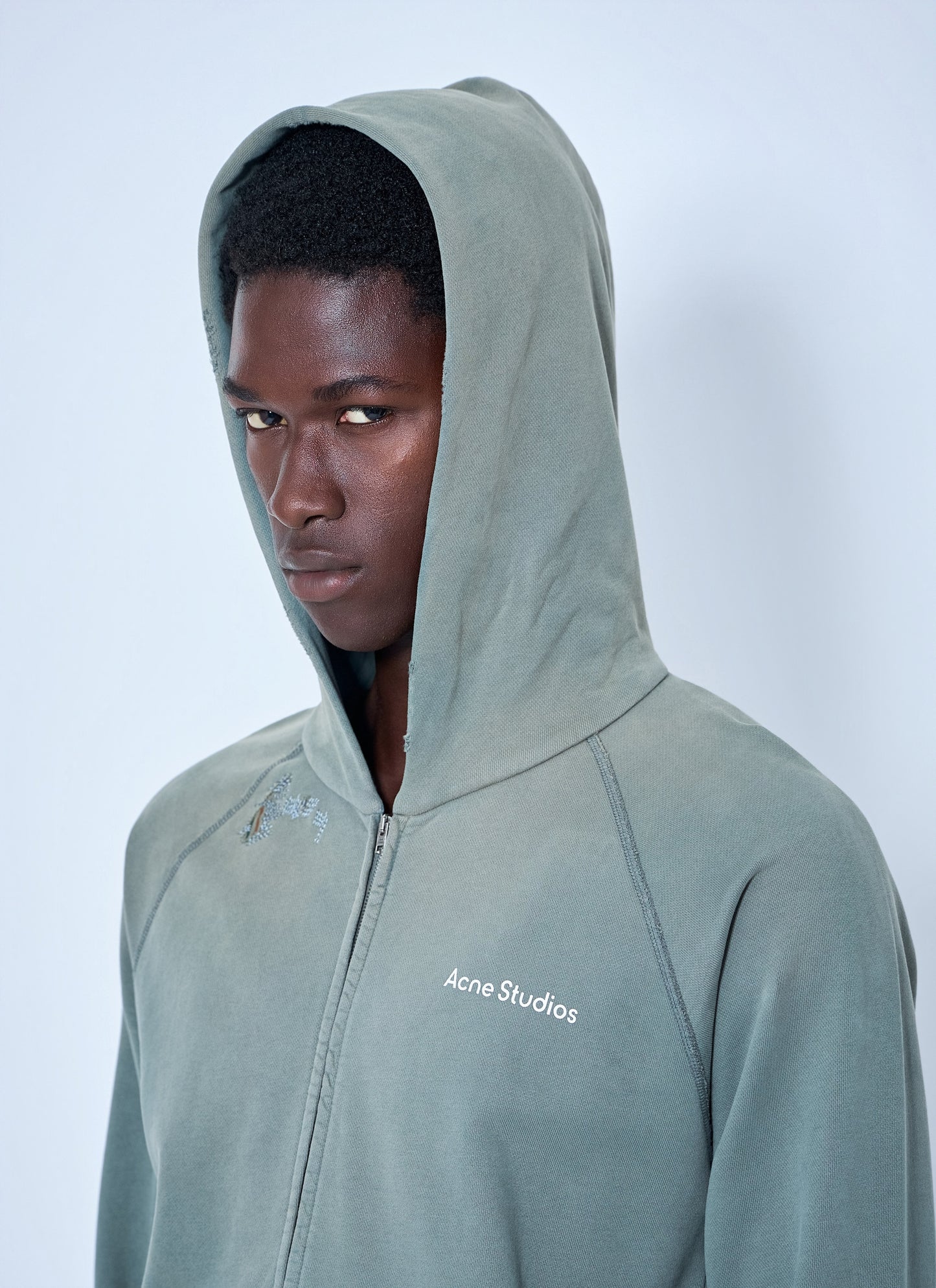 Acne Studios Men Mended Fleece Hoodie ACNE STUDIOS