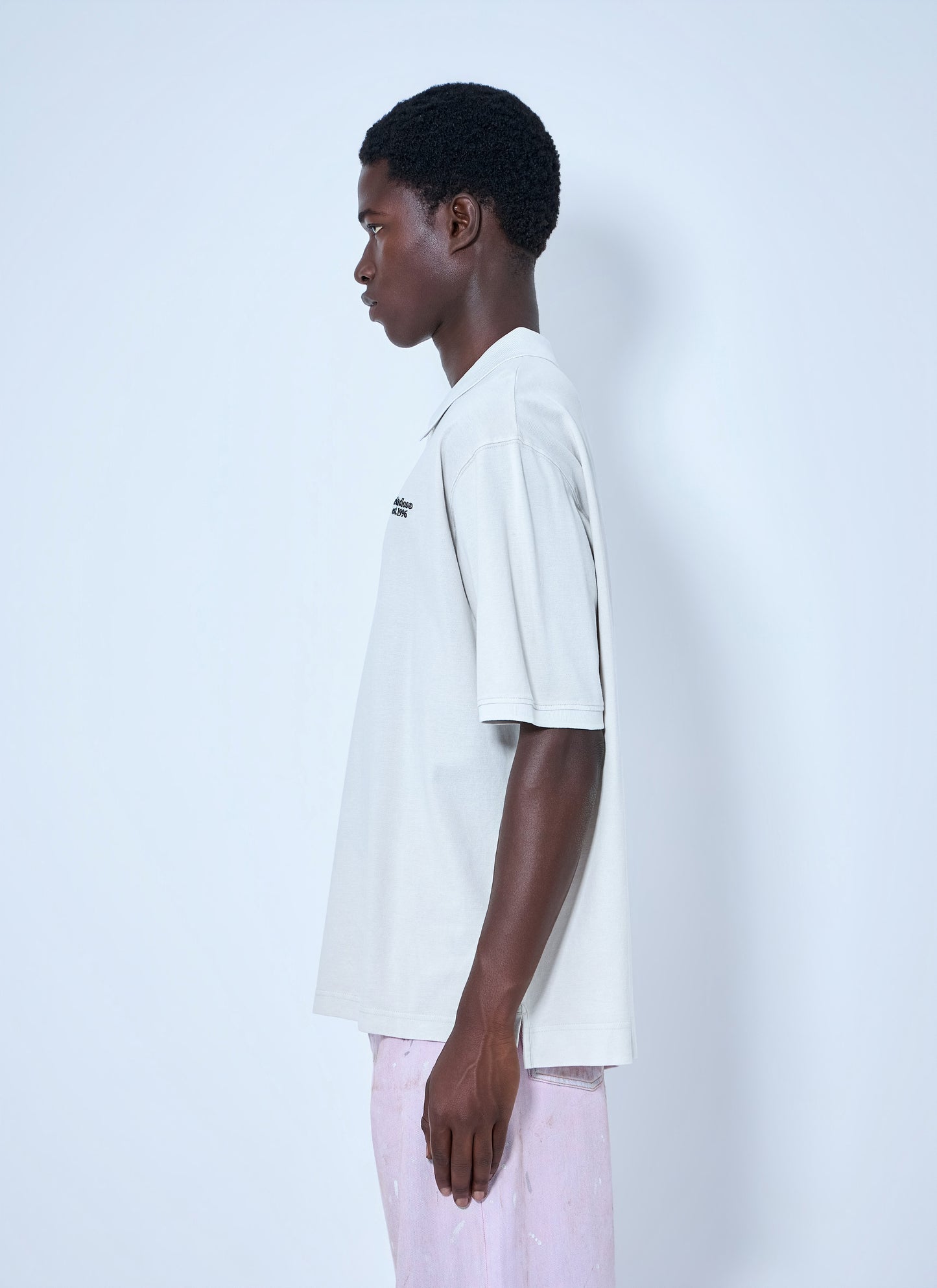 Acne Studios Men Washed Logo Polo Shirt ACNE STUDIOS