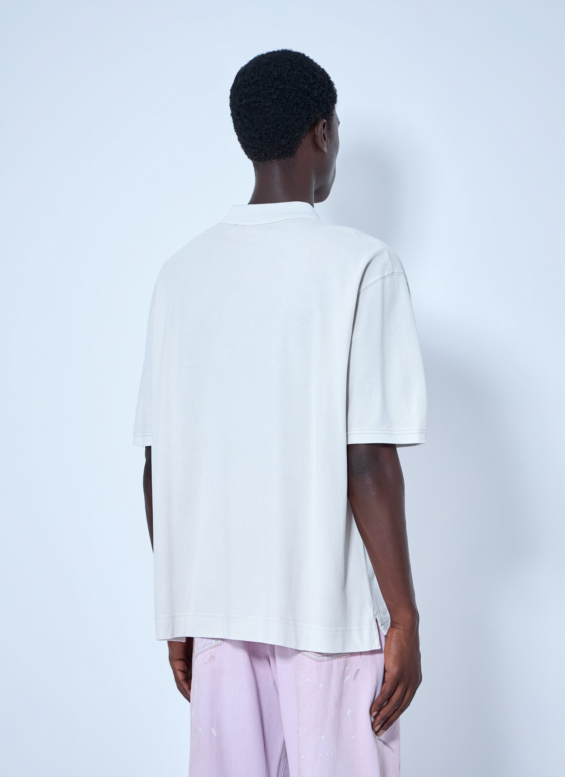 Acne Studios Men Washed Logo Polo Shirt ACNE STUDIOS