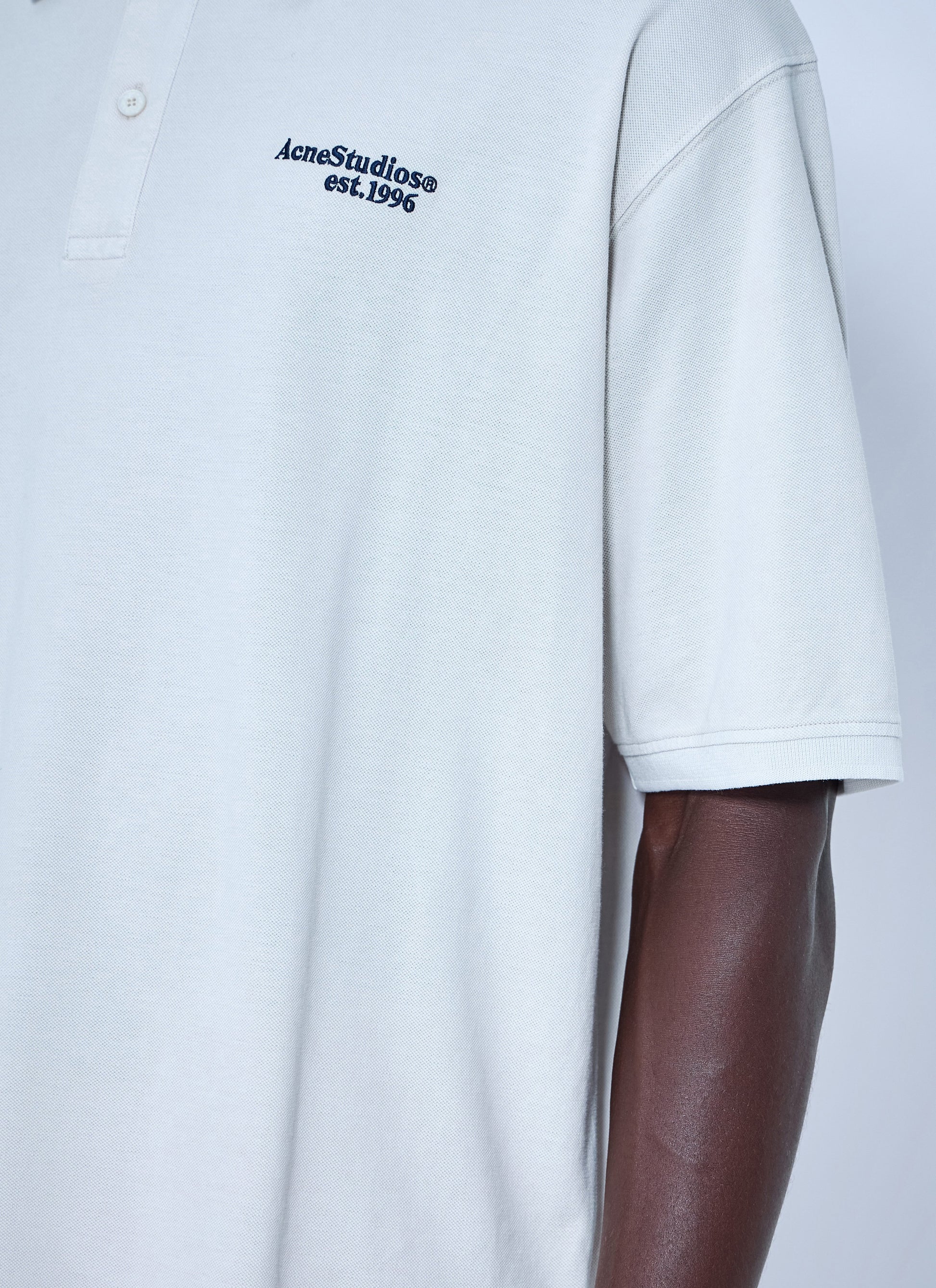 Acne Studios Men Washed Logo Polo Shirt ACNE STUDIOS