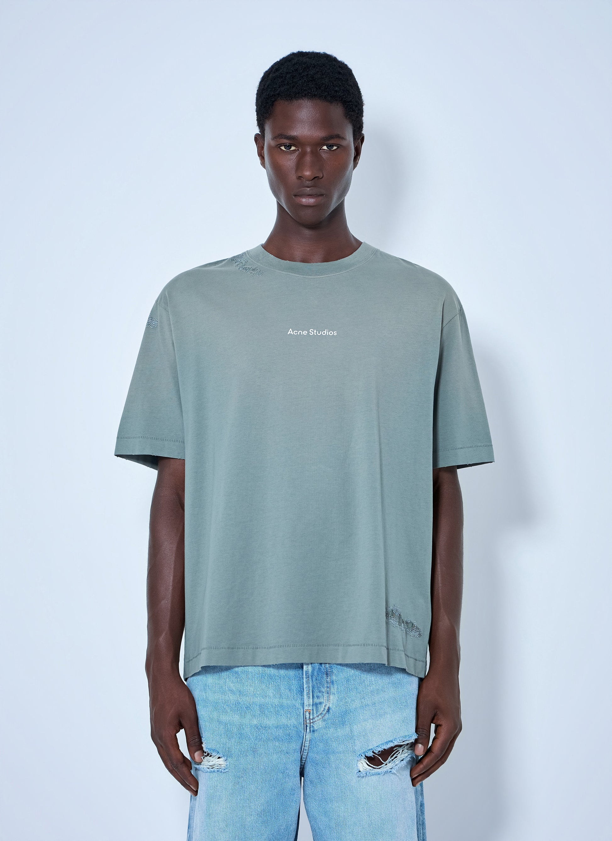 Acne Studios Men Logo Motif Cotton T-Shirt ACNE STUDIOS