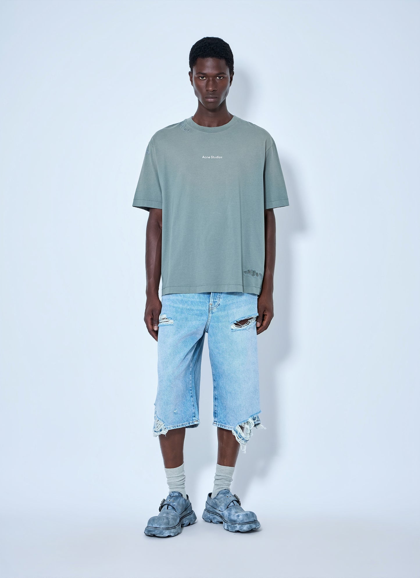Acne Studios Men Logo Motif Cotton T-Shirt ACNE STUDIOS