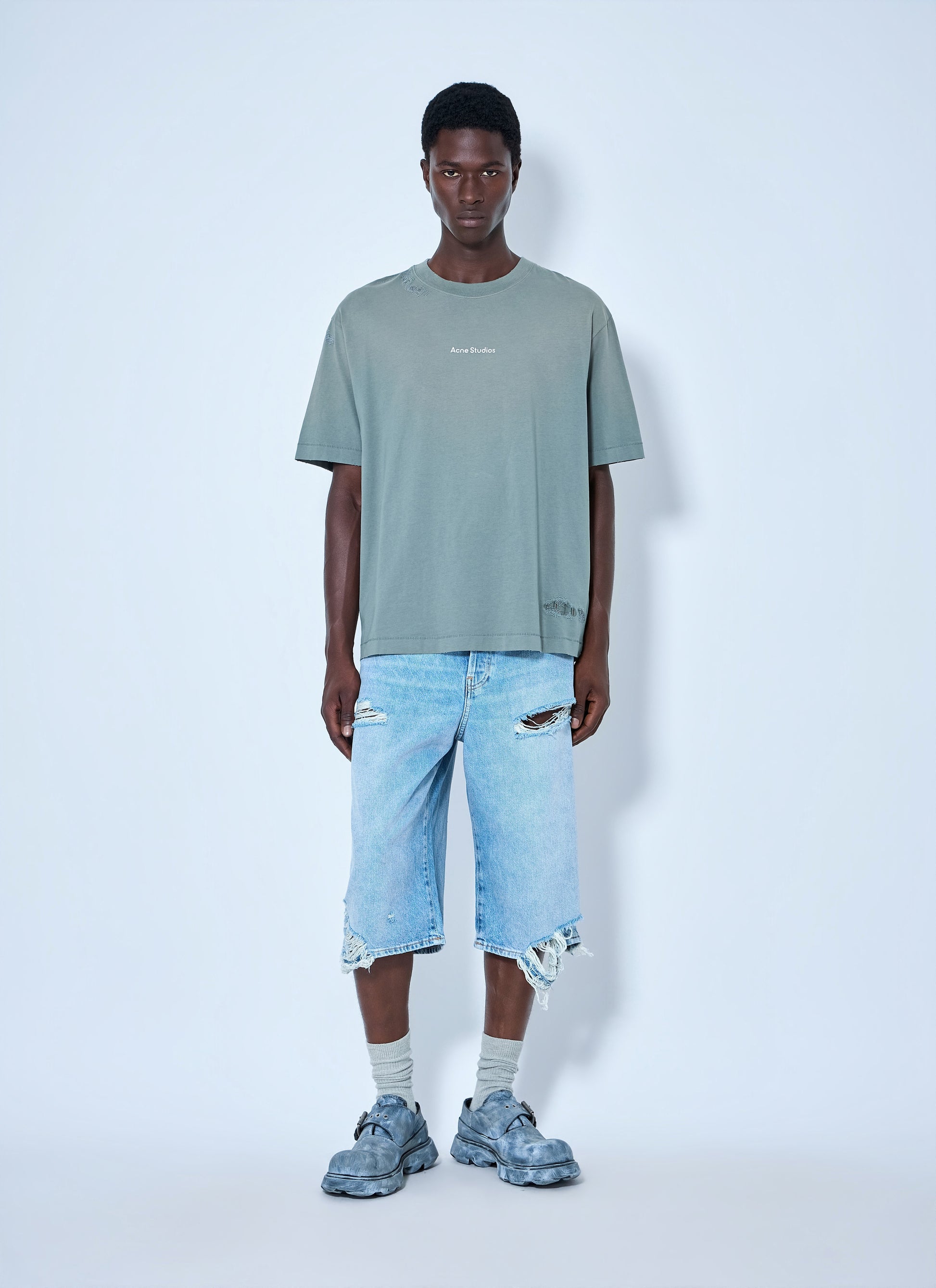 Acne Studios Men Logo Motif Cotton T-Shirt ACNE STUDIOS