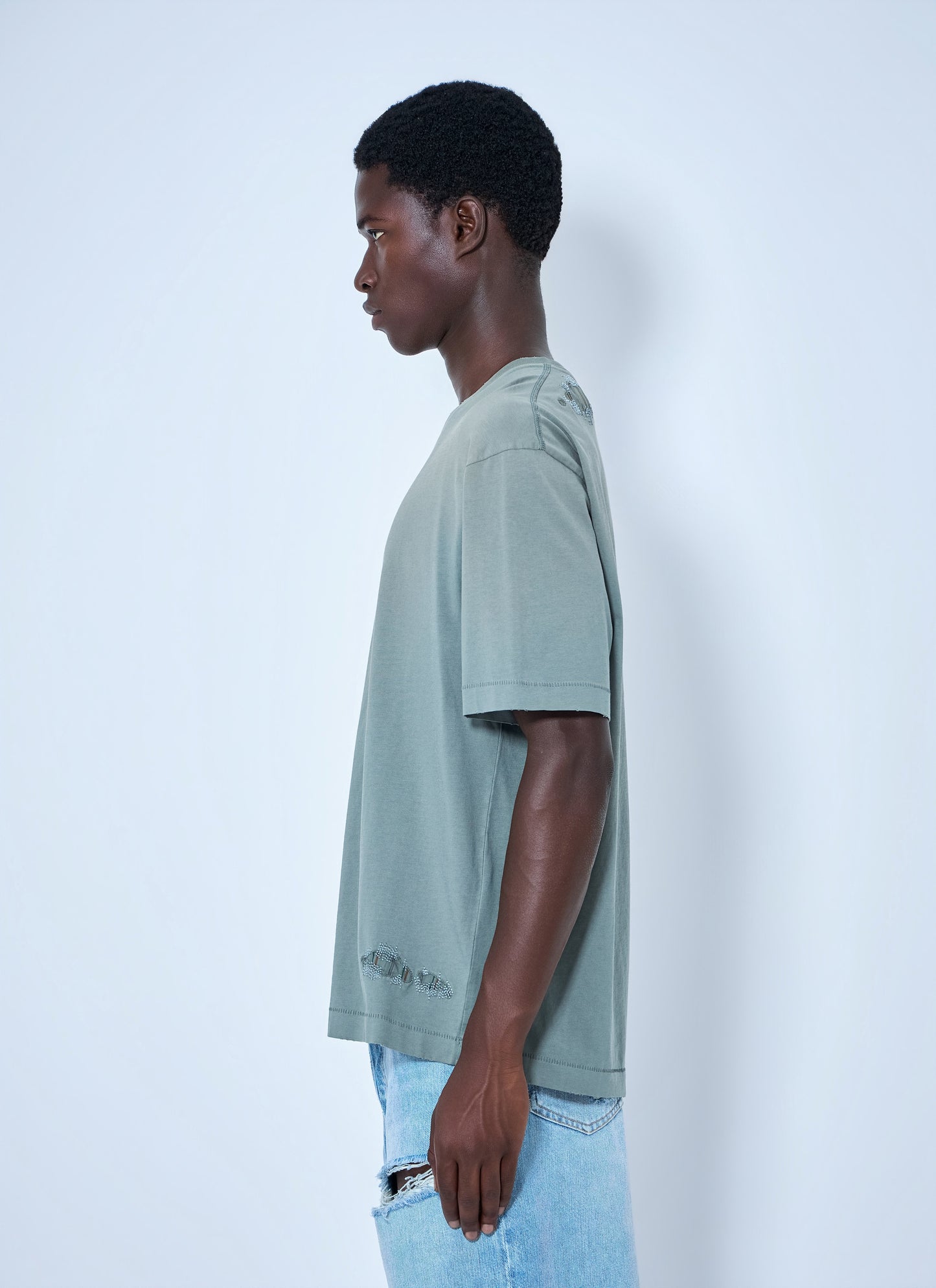 Acne Studios Men Logo Motif Cotton T-Shirt ACNE STUDIOS