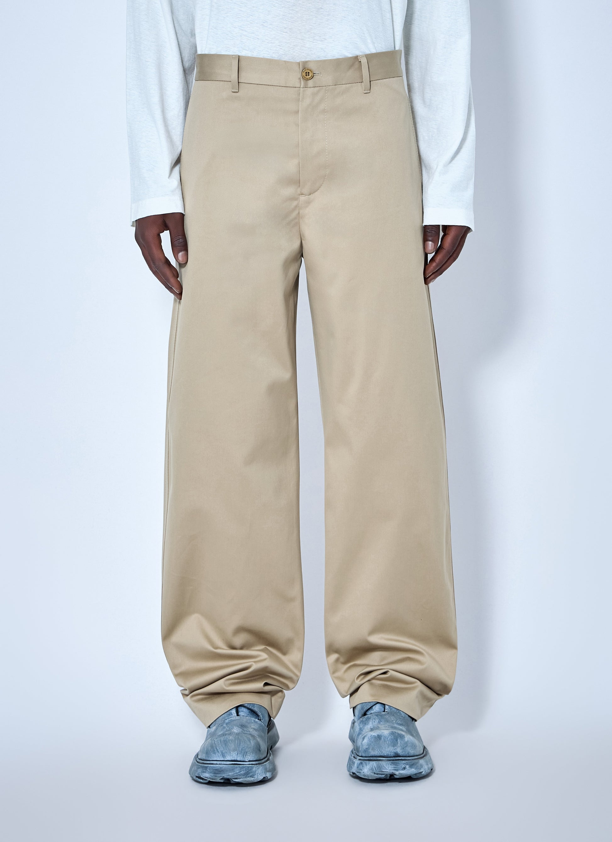 Acne Studios Men Cotton Satin Tailored Trousers ACNE STUDIOS