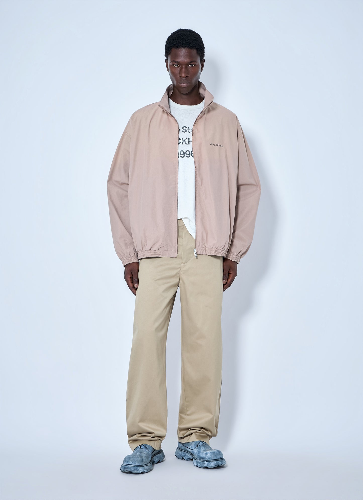 Acne Studios Men Cotton Satin Tailored Trousers ACNE STUDIOS