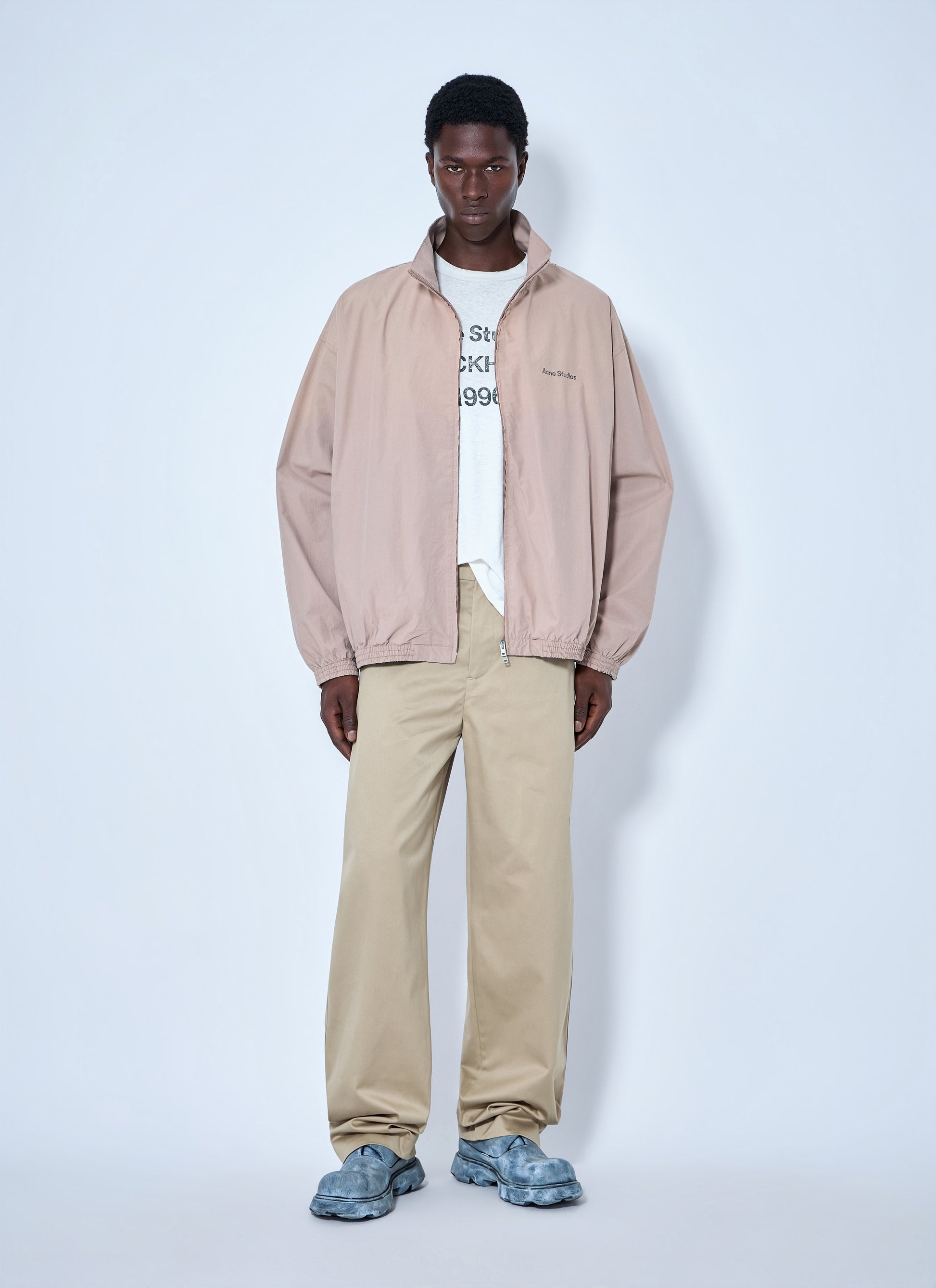 Acne Studios Men Cotton Satin Tailored Trousers ACNE STUDIOS