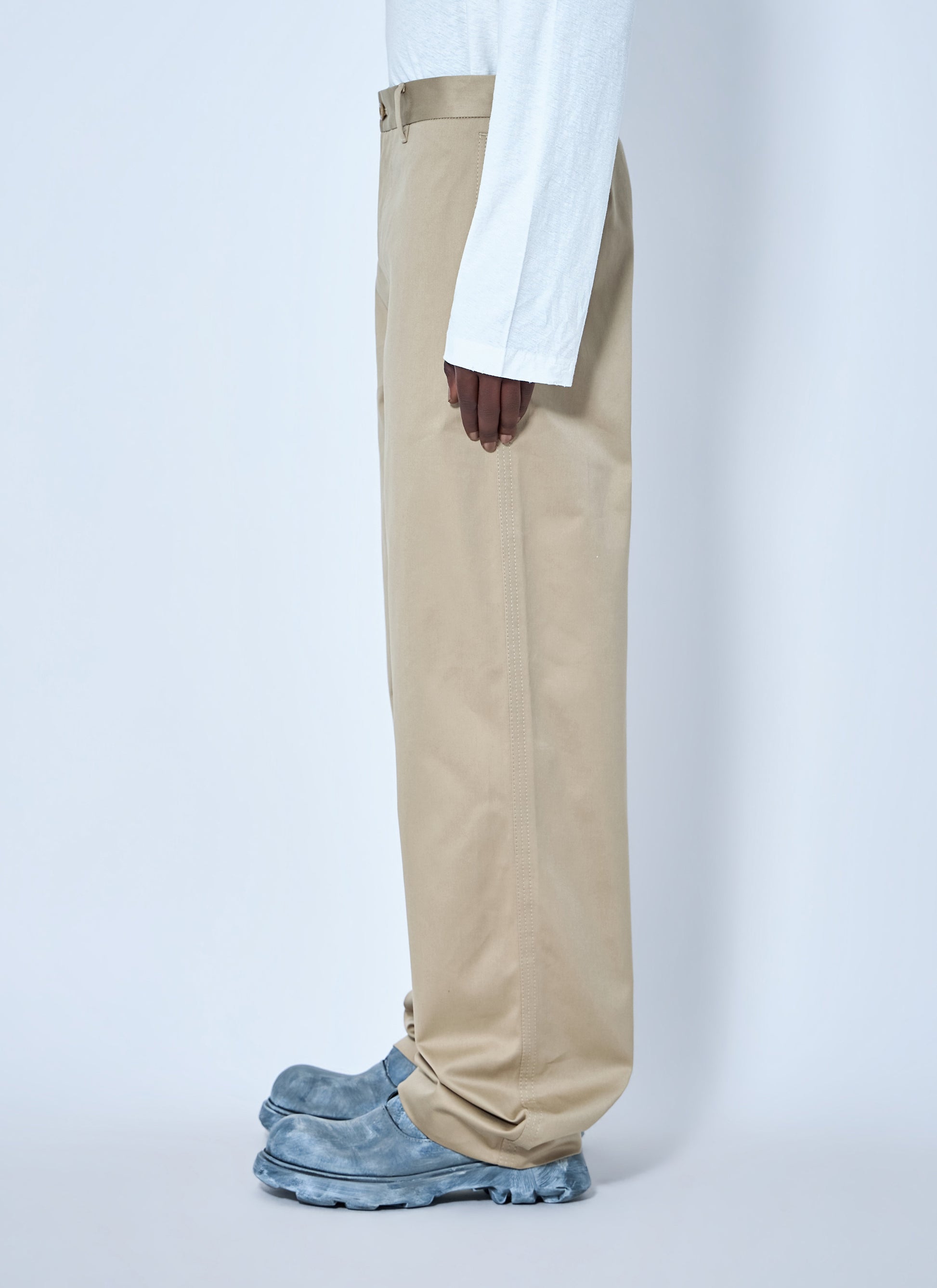 Acne Studios Men Cotton Satin Tailored Trousers ACNE STUDIOS