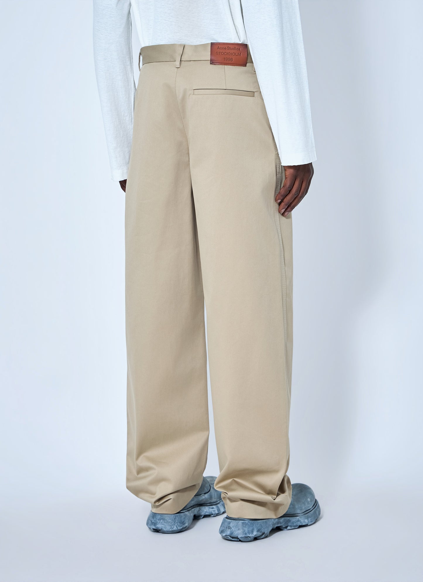 Acne Studios Men Cotton Satin Tailored Trousers ACNE STUDIOS