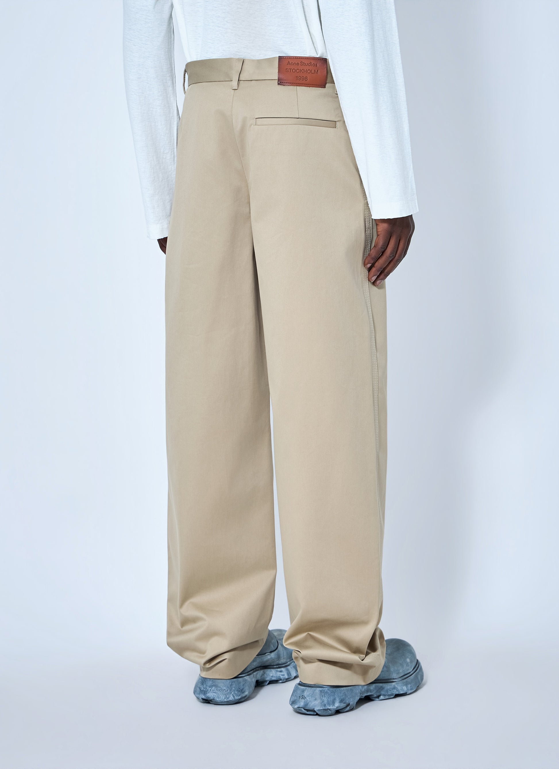 Acne Studios Men Cotton Satin Tailored Trousers ACNE STUDIOS