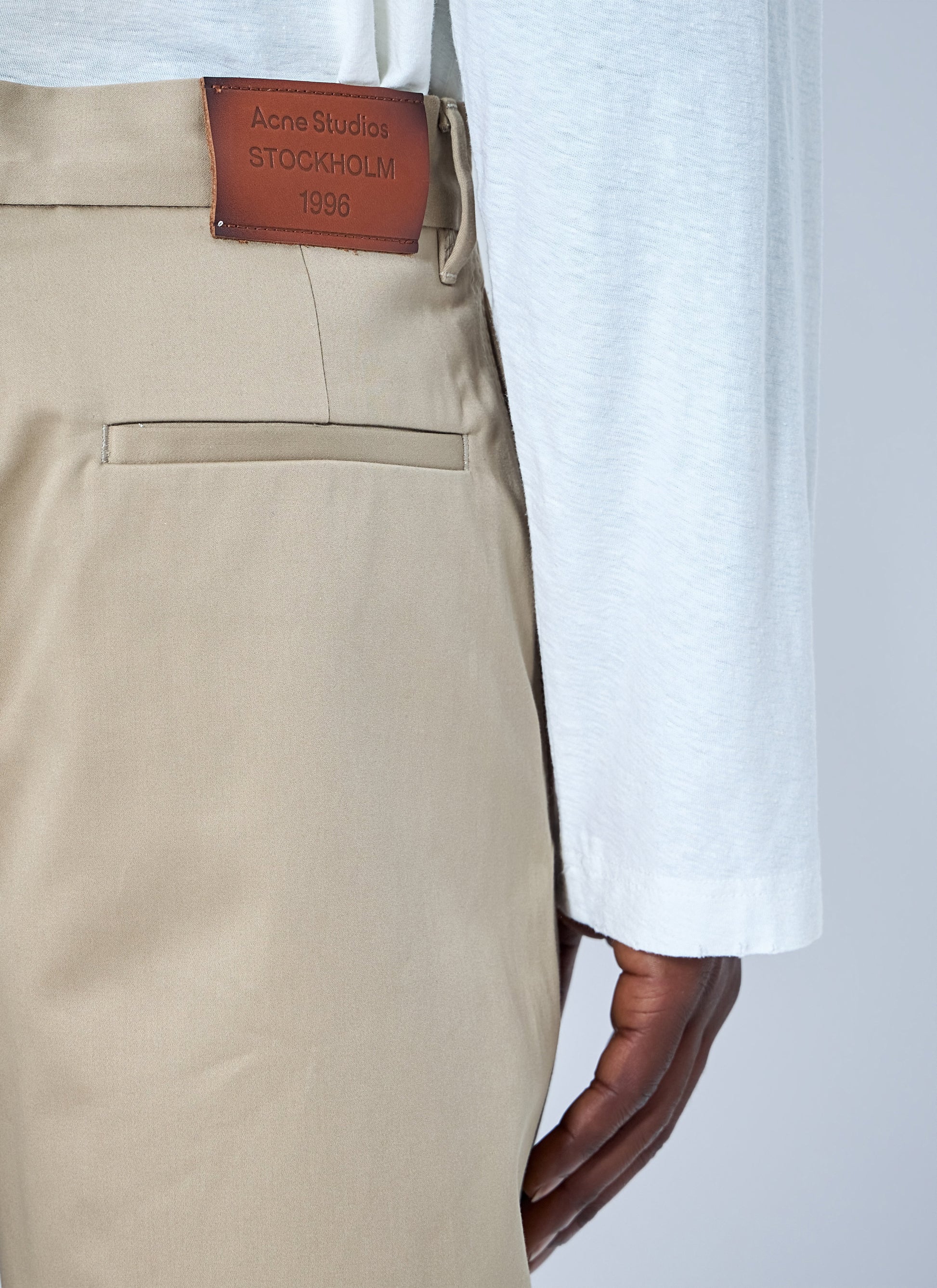 Acne Studios Men Cotton Satin Tailored Trousers ACNE STUDIOS