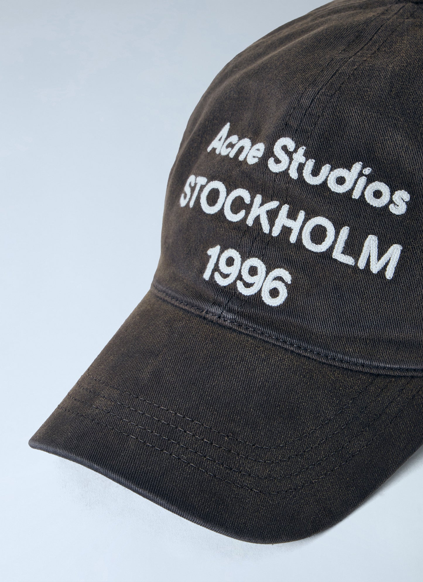 Acne Studios Men Washed Fabric Logo Baseball Cap ACNE STUDIOS