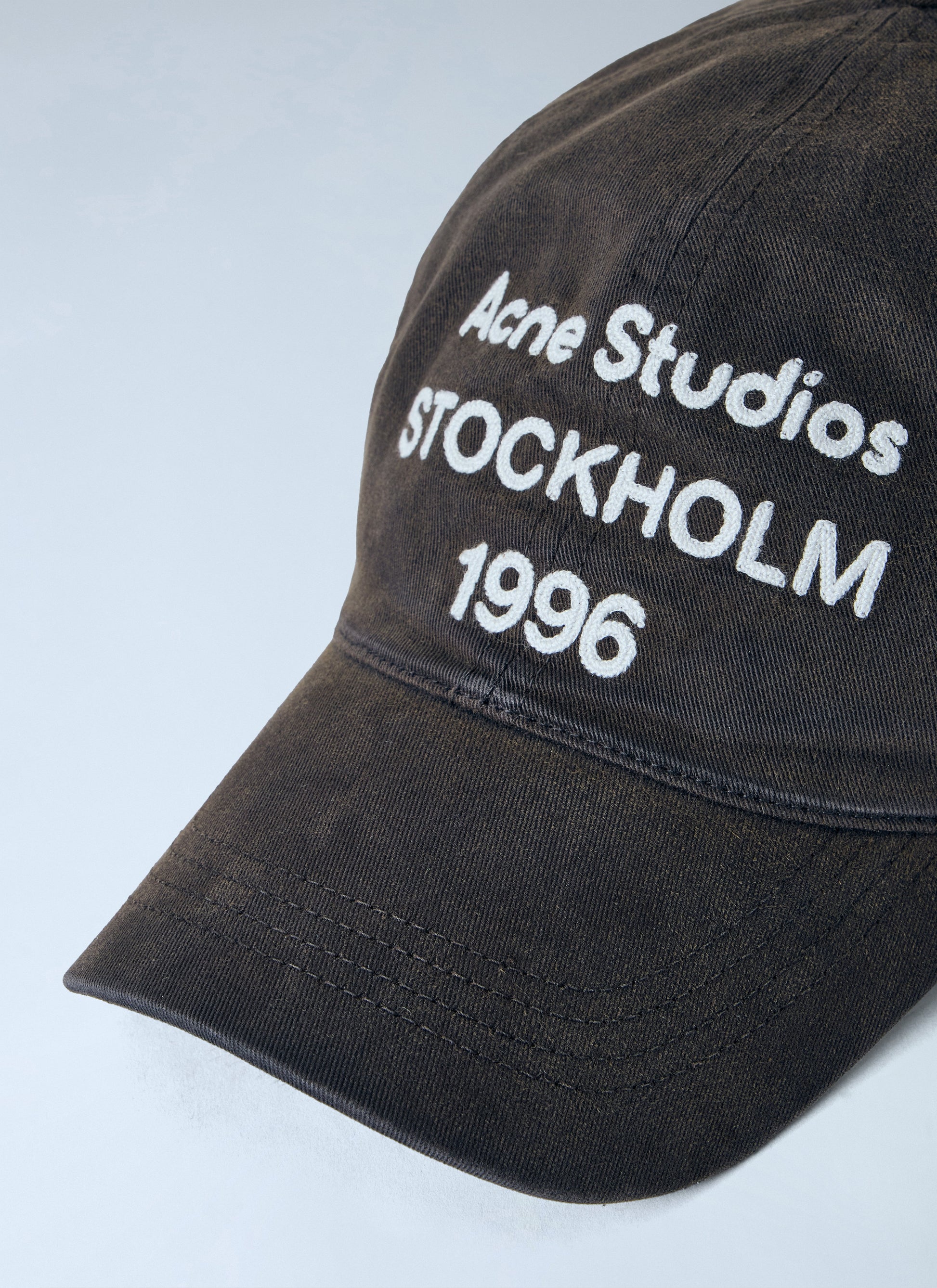 Acne Studios Men Washed Fabric Logo Baseball Cap ACNE STUDIOS