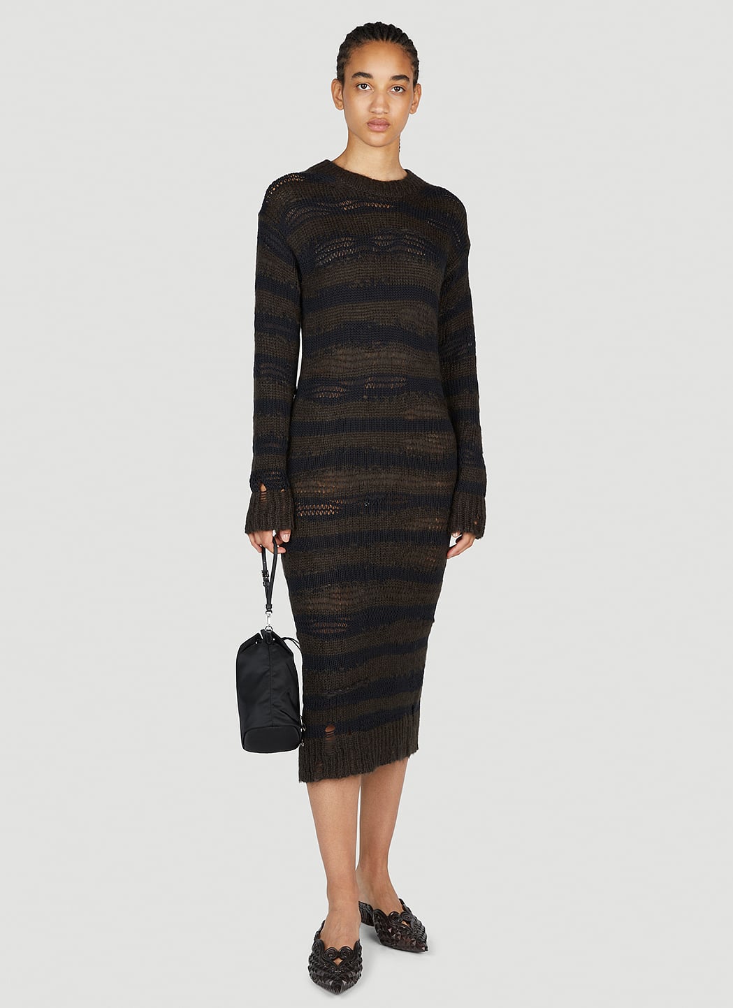 Acne Studios Women Ladder Knit Midi Dress ACNE STUDIOS
