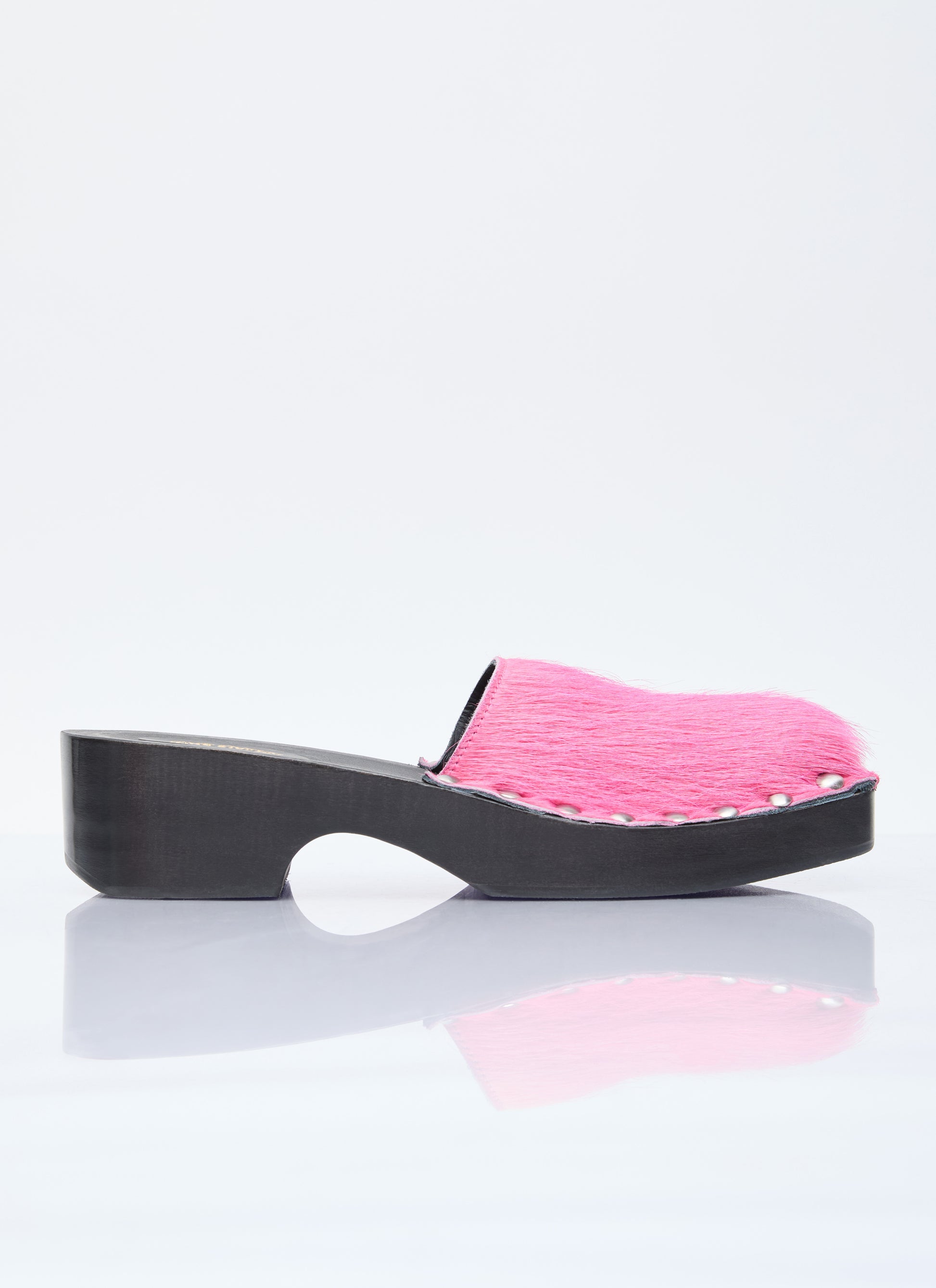 Acne Studios Women Hairy Wood Clogs ACNE STUDIOS