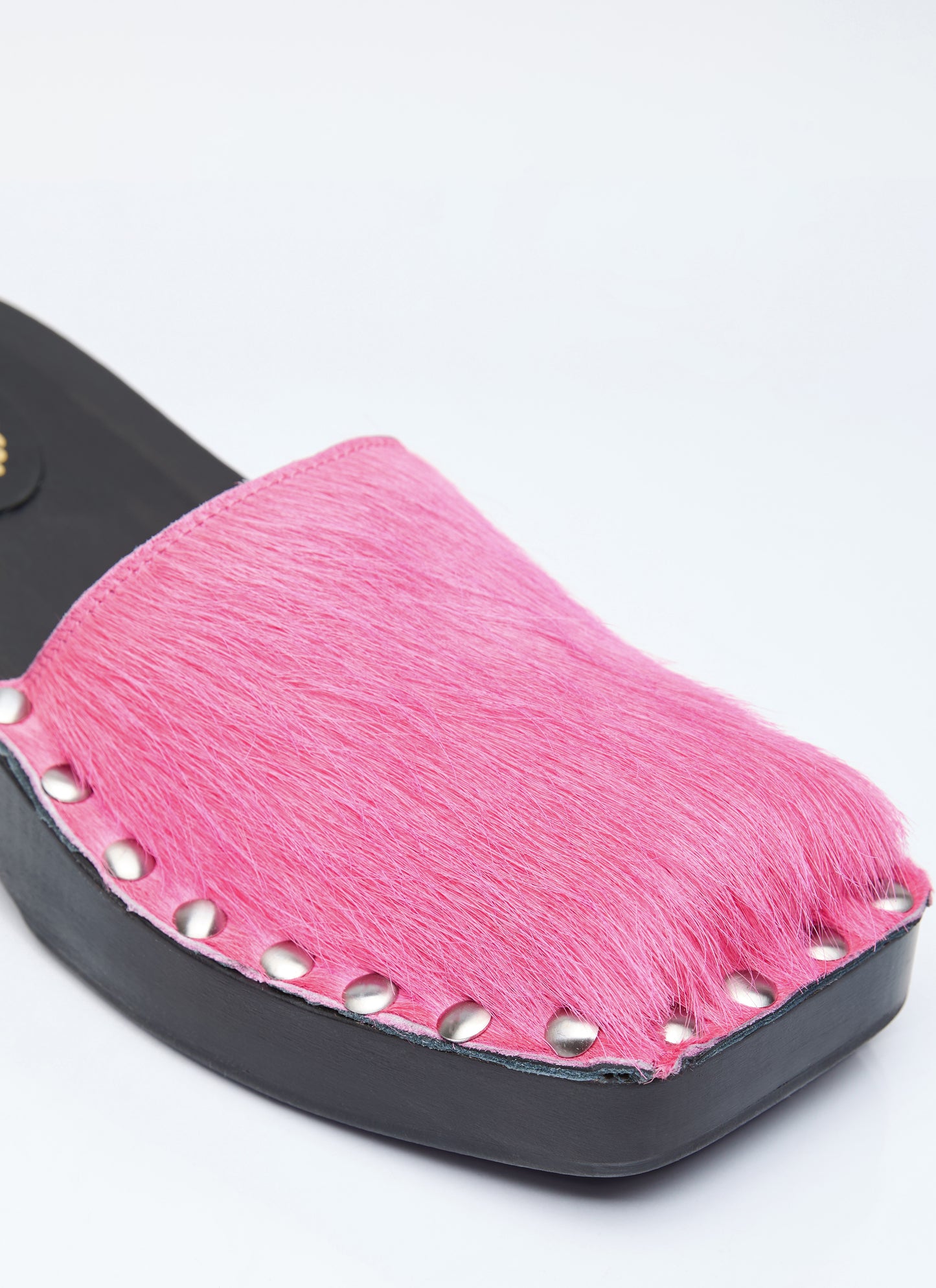 Acne Studios Women Hairy Wood Clogs ACNE STUDIOS