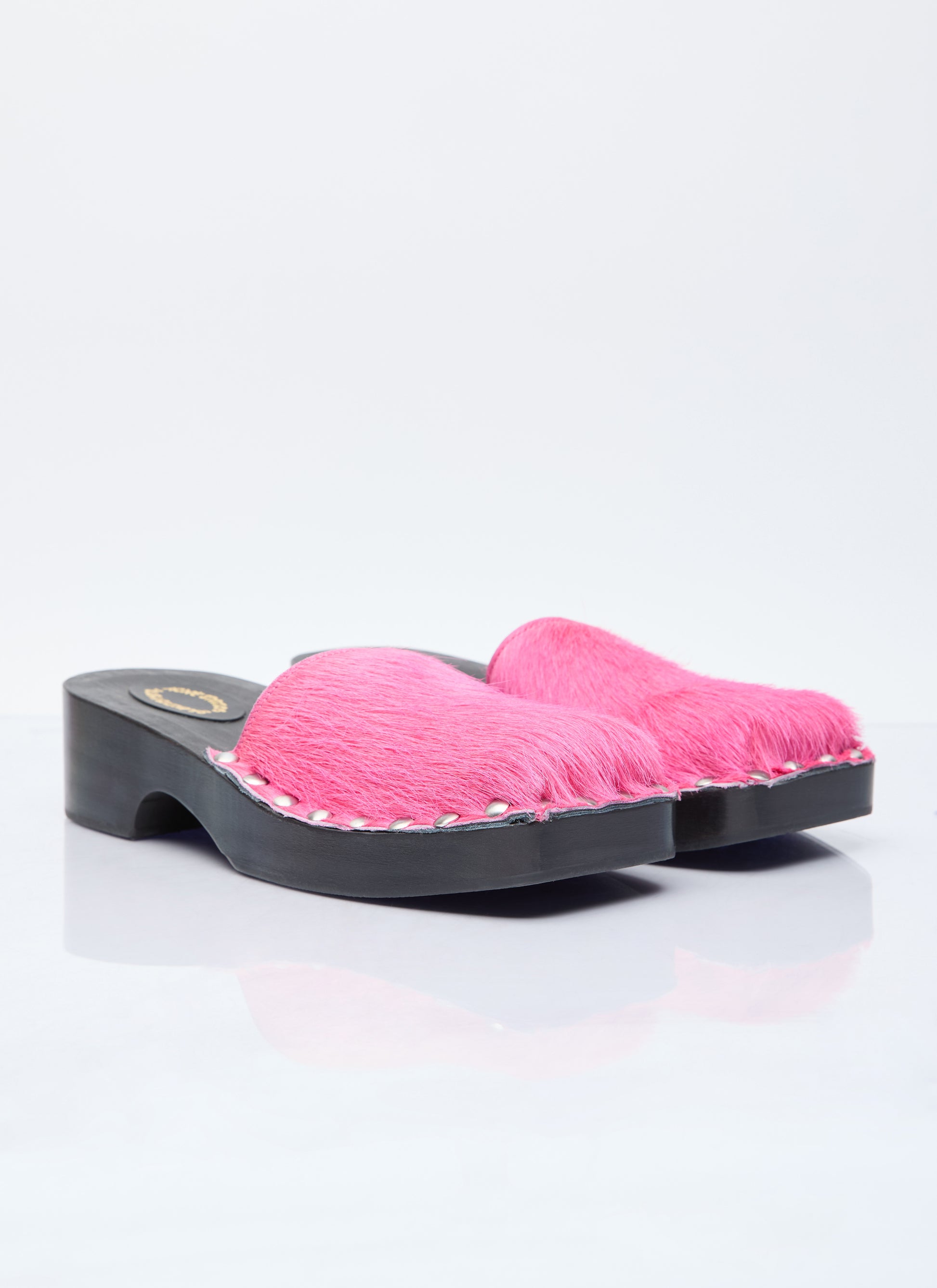 Acne Studios Women Hairy Wood Clogs ACNE STUDIOS