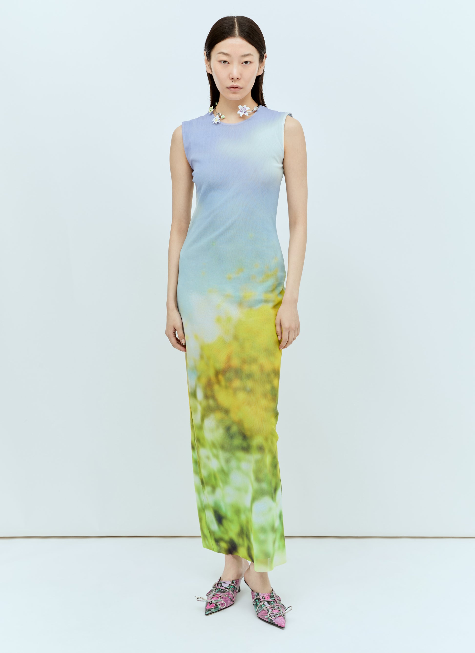 Acne Studios Women Blurred Print Maxi Dress ACNE STUDIOS