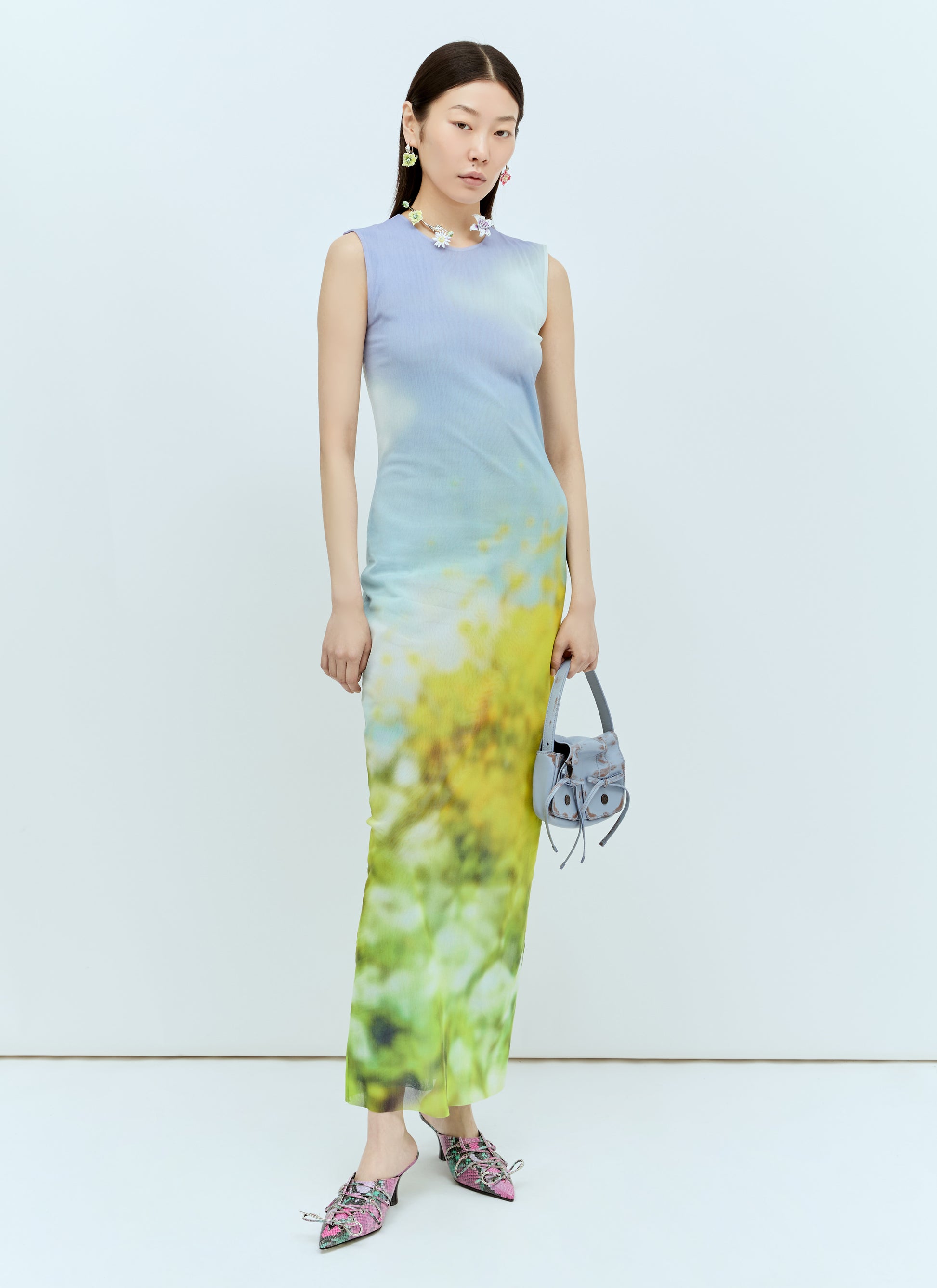 Acne Studios Women Blurred Print Maxi Dress ACNE STUDIOS