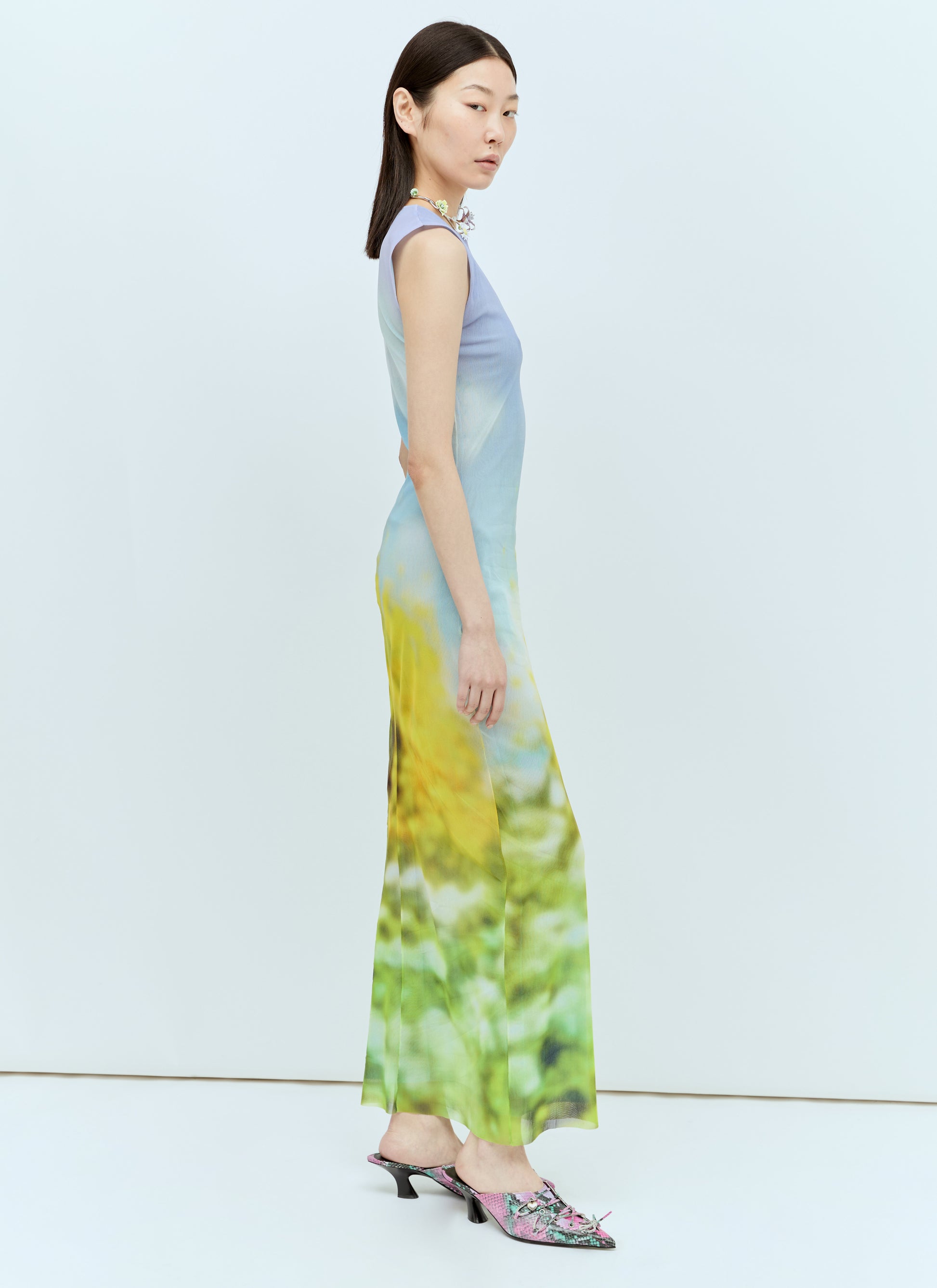 Acne Studios Women Blurred Print Maxi Dress ACNE STUDIOS