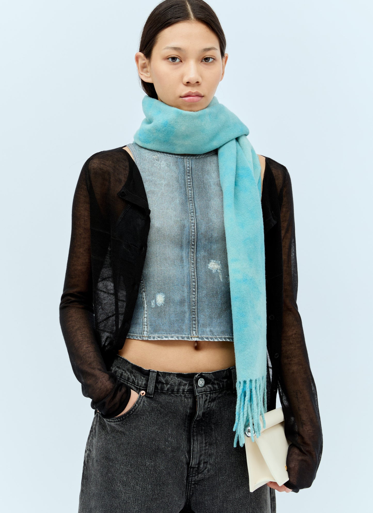 Acne Studios Women Narrow Tie-Dye Wool Scarf ACNE STUDIOS