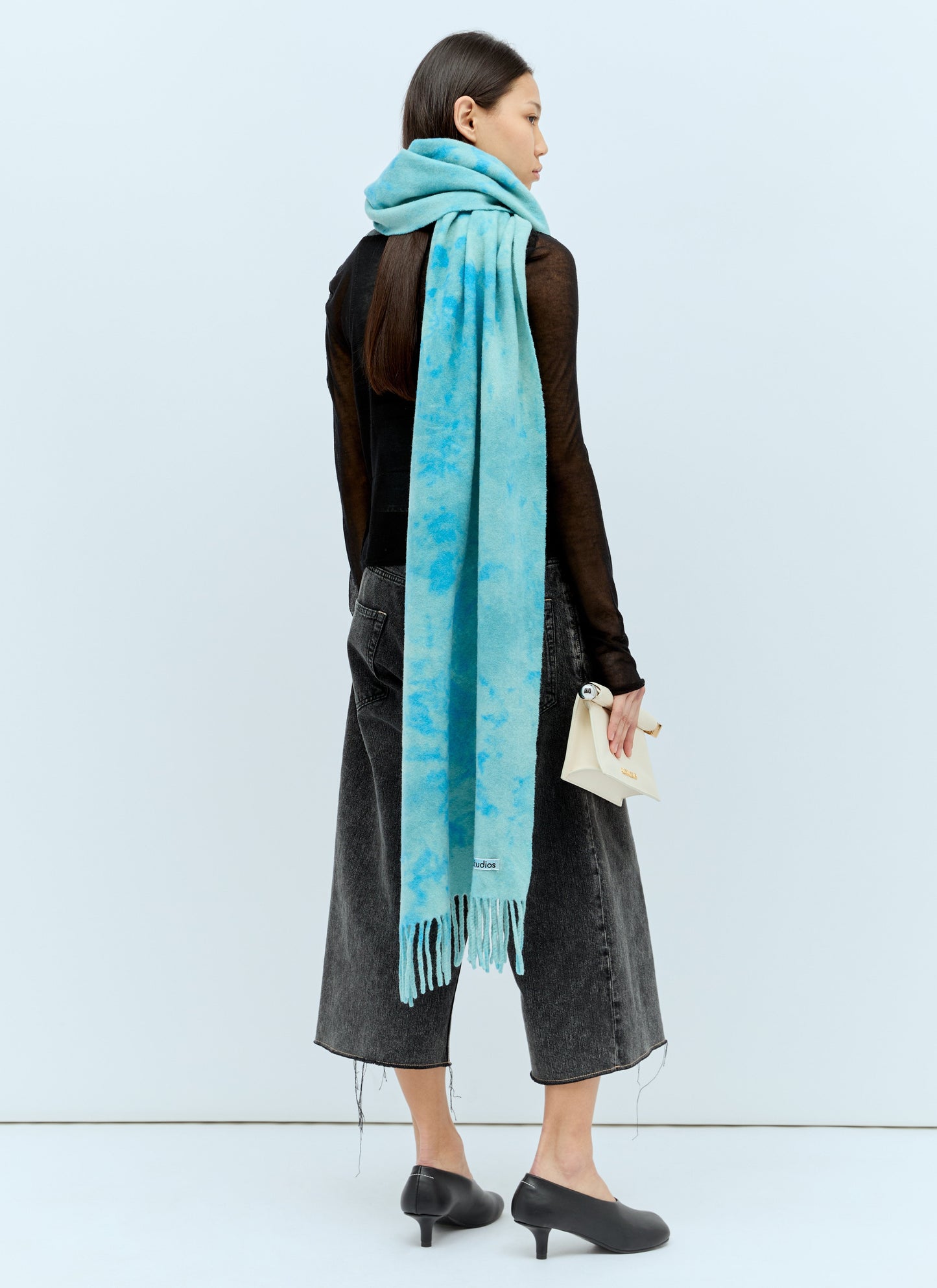 Acne Studios Women Narrow Tie-Dye Wool Scarf ACNE STUDIOS