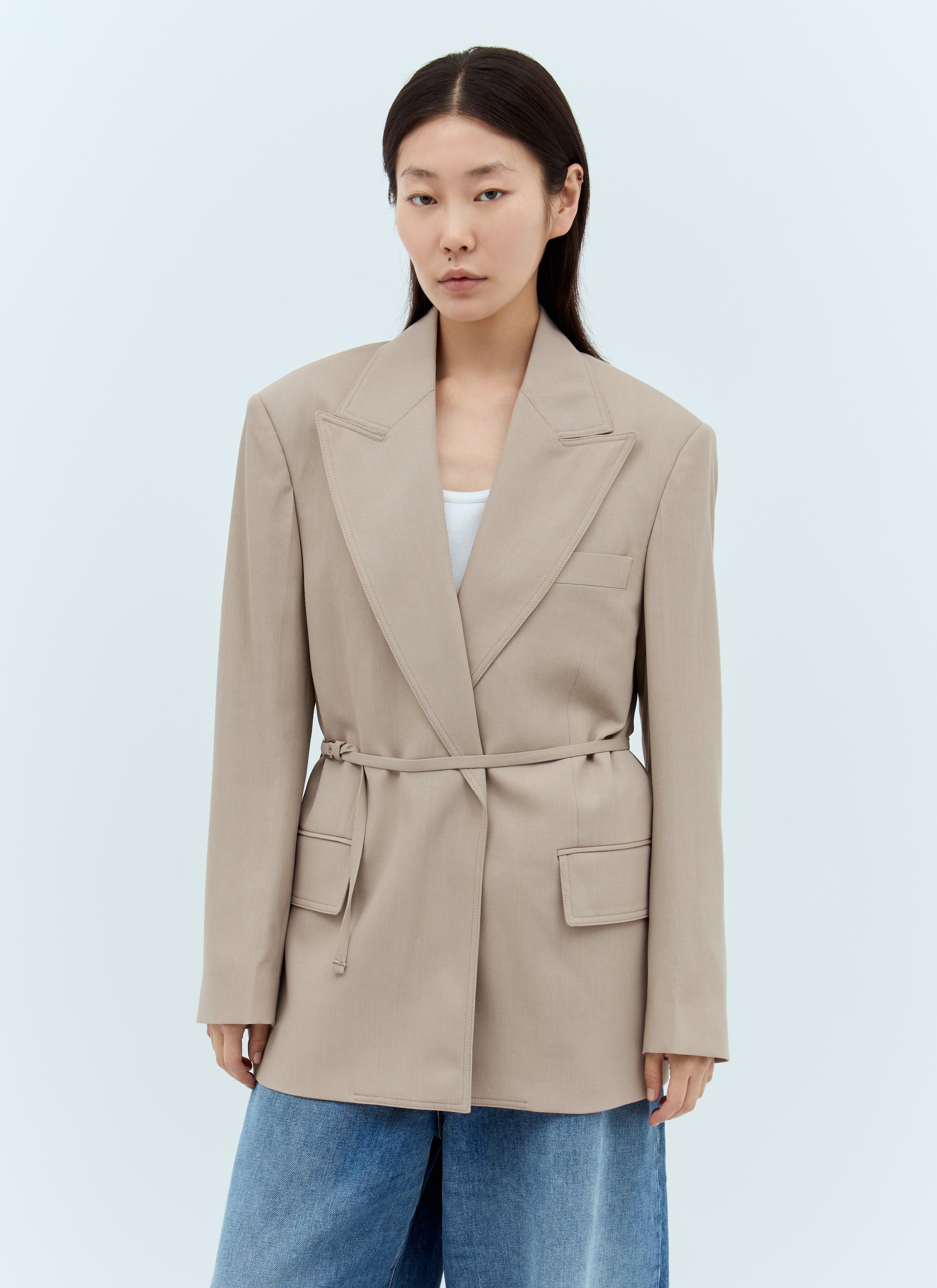 Acne Studios Women Peak Lapels Belted Blazer ACNE STUDIOS