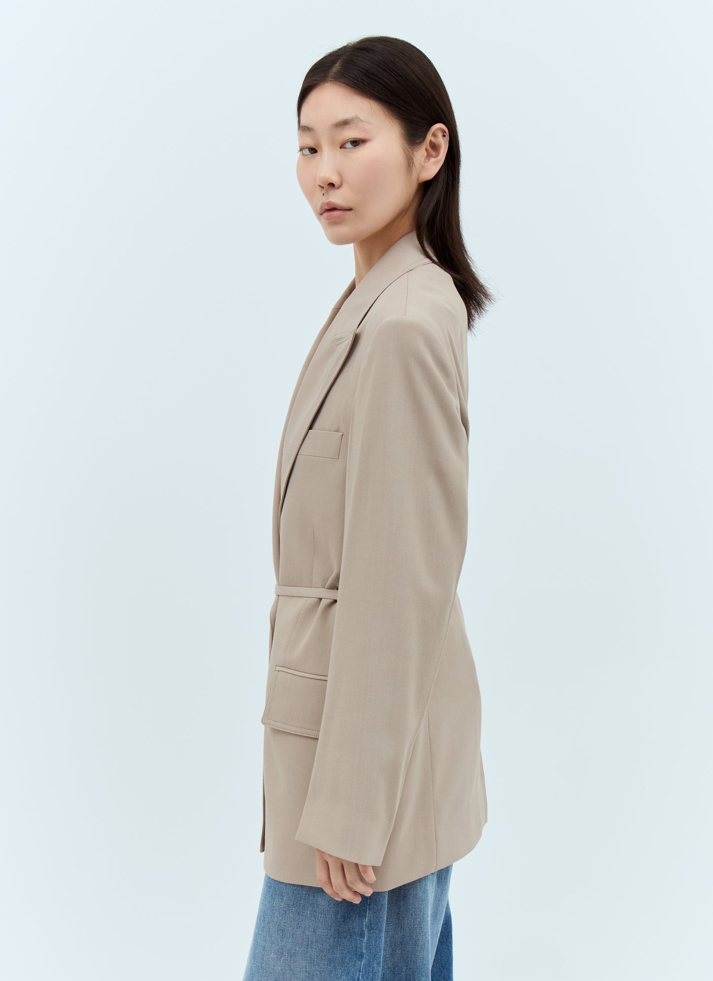 Acne Studios Women Peak Lapels Belted Blazer ACNE STUDIOS