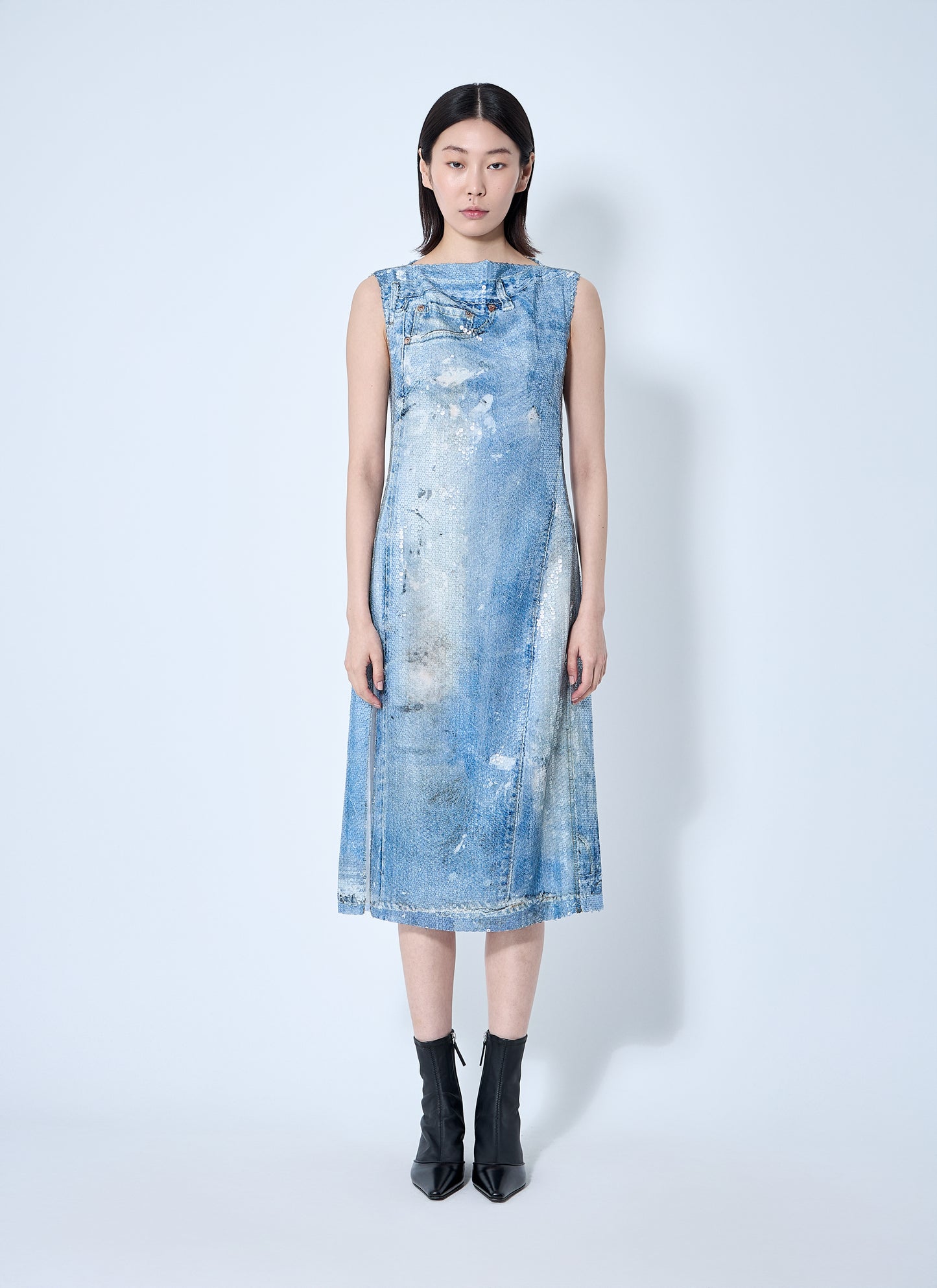 Acne Studios Women Printed Sequin Midi Dress ACNE STUDIOS