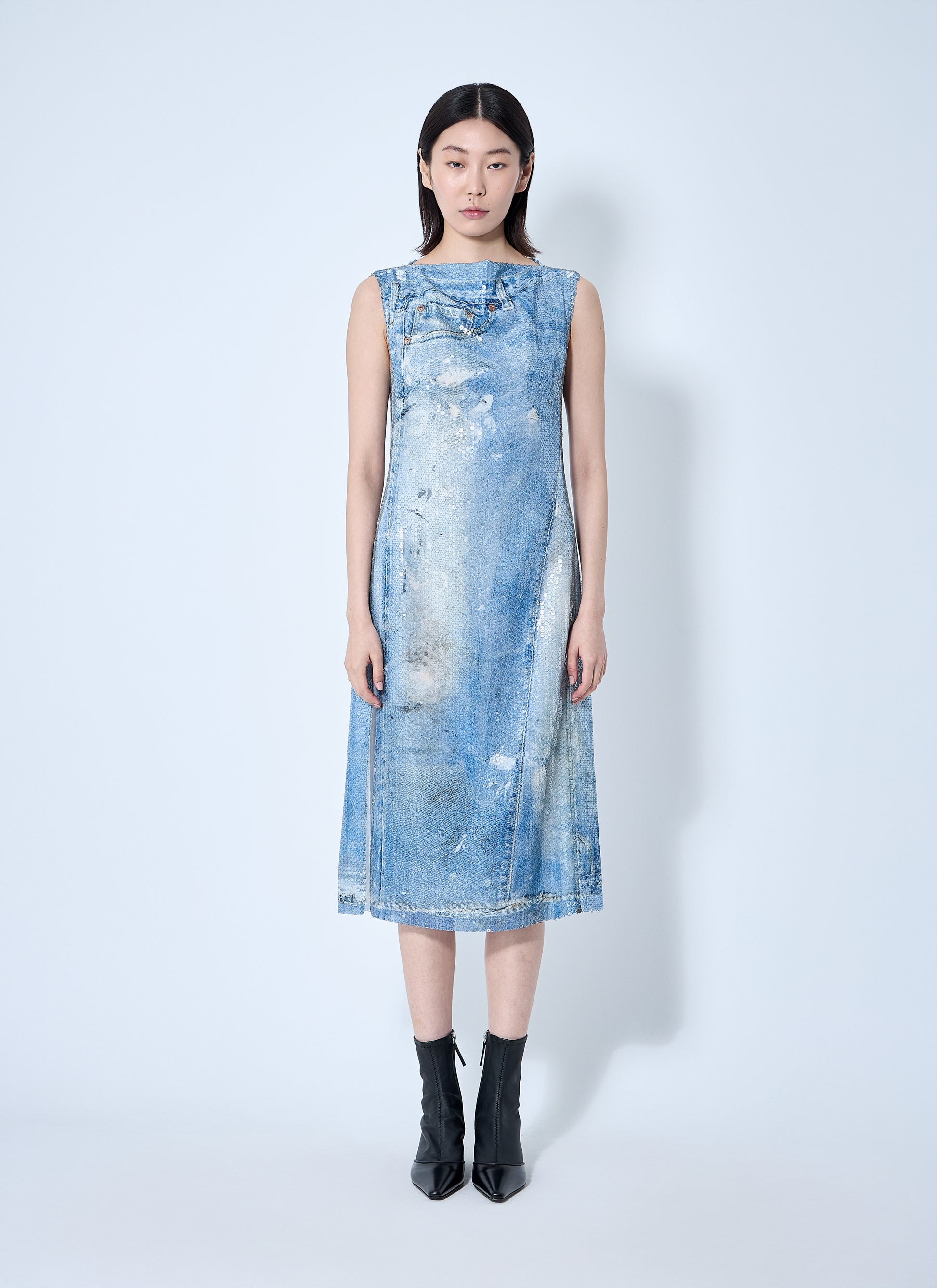 Acne Studios Women Printed Sequin Midi Dress ACNE STUDIOS