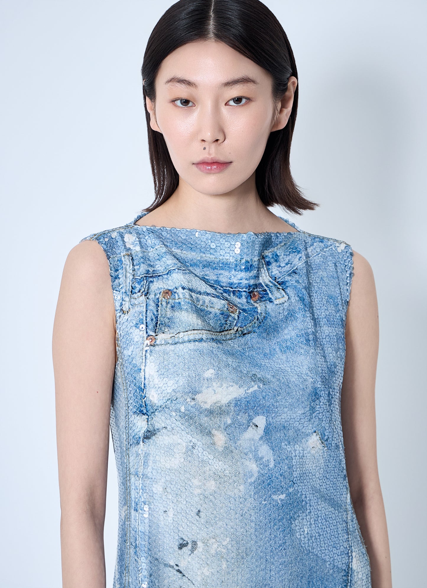 Acne Studios Women Printed Sequin Midi Dress ACNE STUDIOS