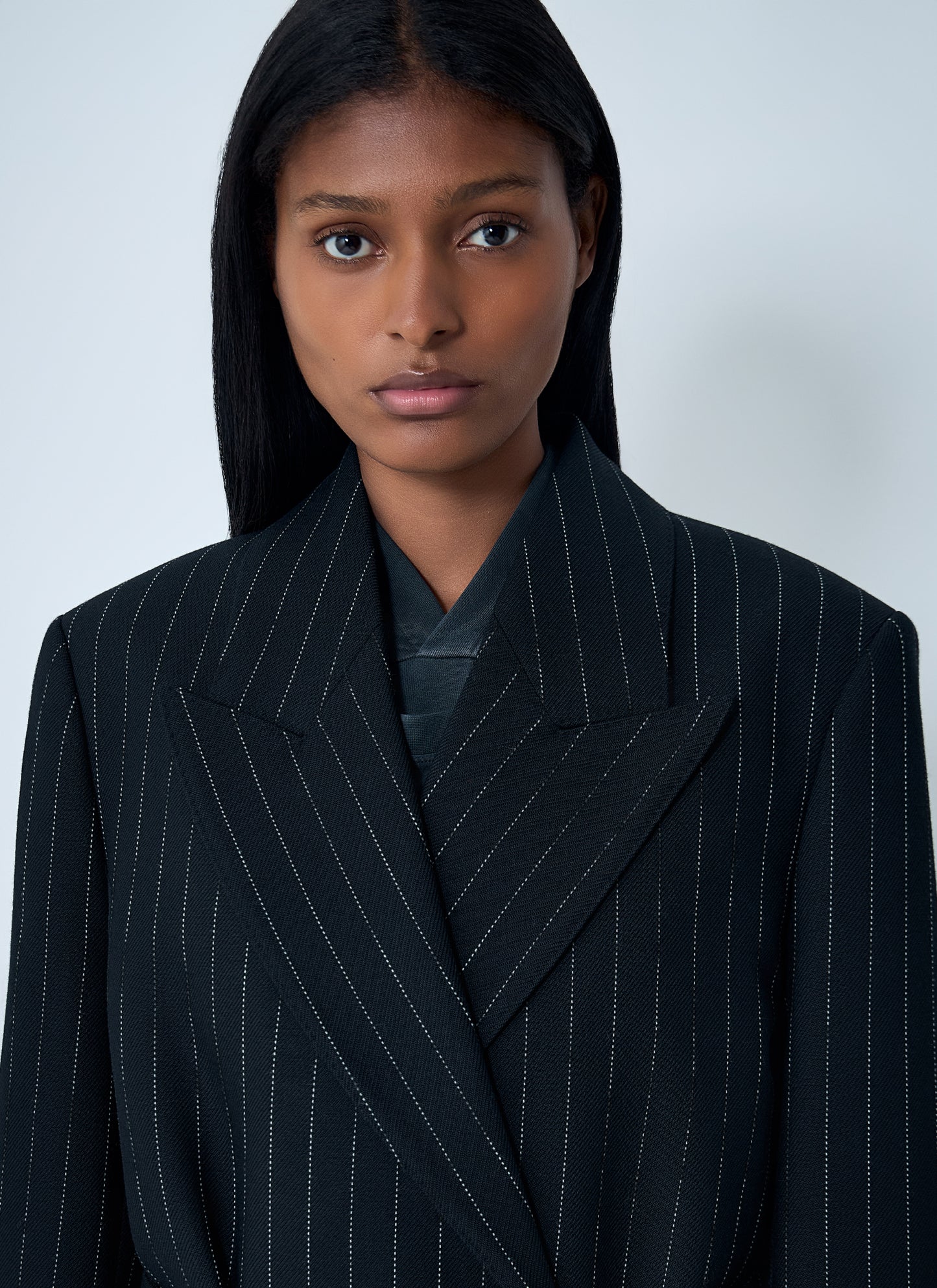 Acne Studios Women Belted Pinstripe Coat ACNE STUDIOS