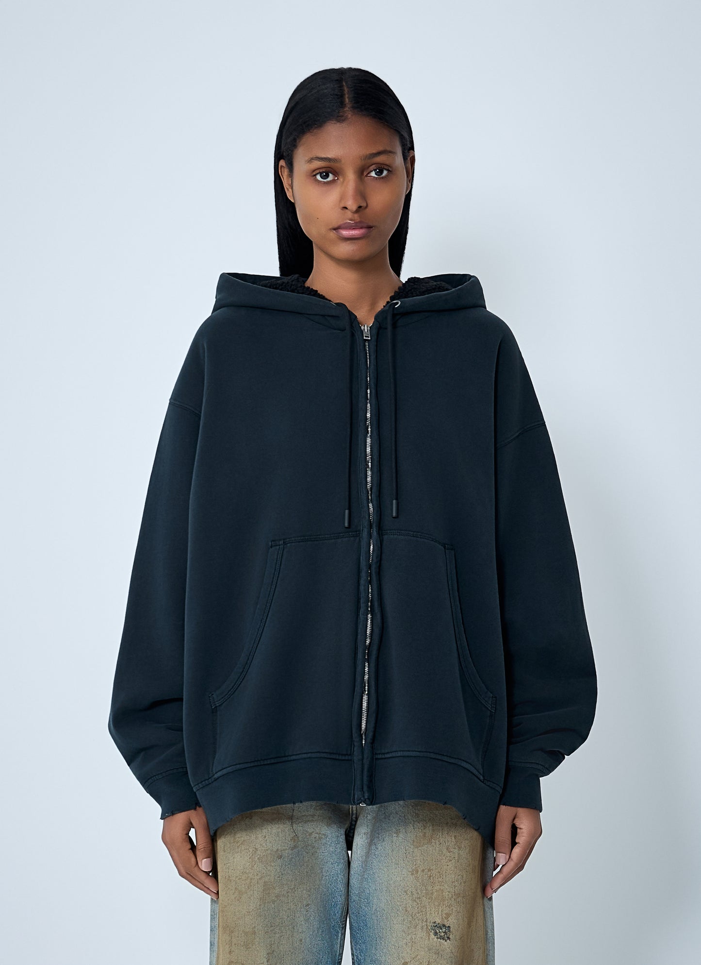 Acne Studios Women Zip-Up Hooded Sweatshirt ACNE STUDIOS