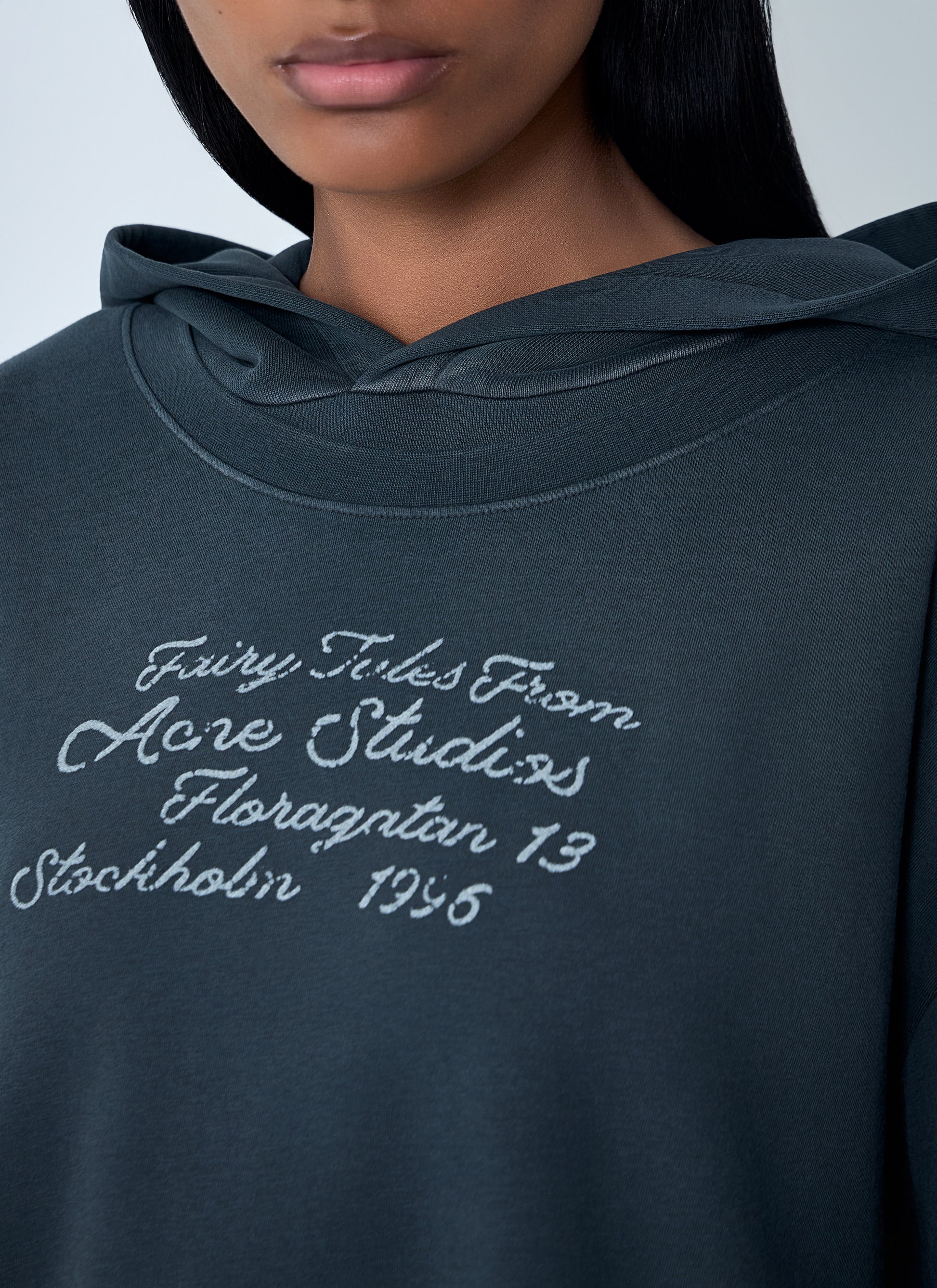 Acne Studios Women Hooded Logo Motif T-Shirt ACNE STUDIOS