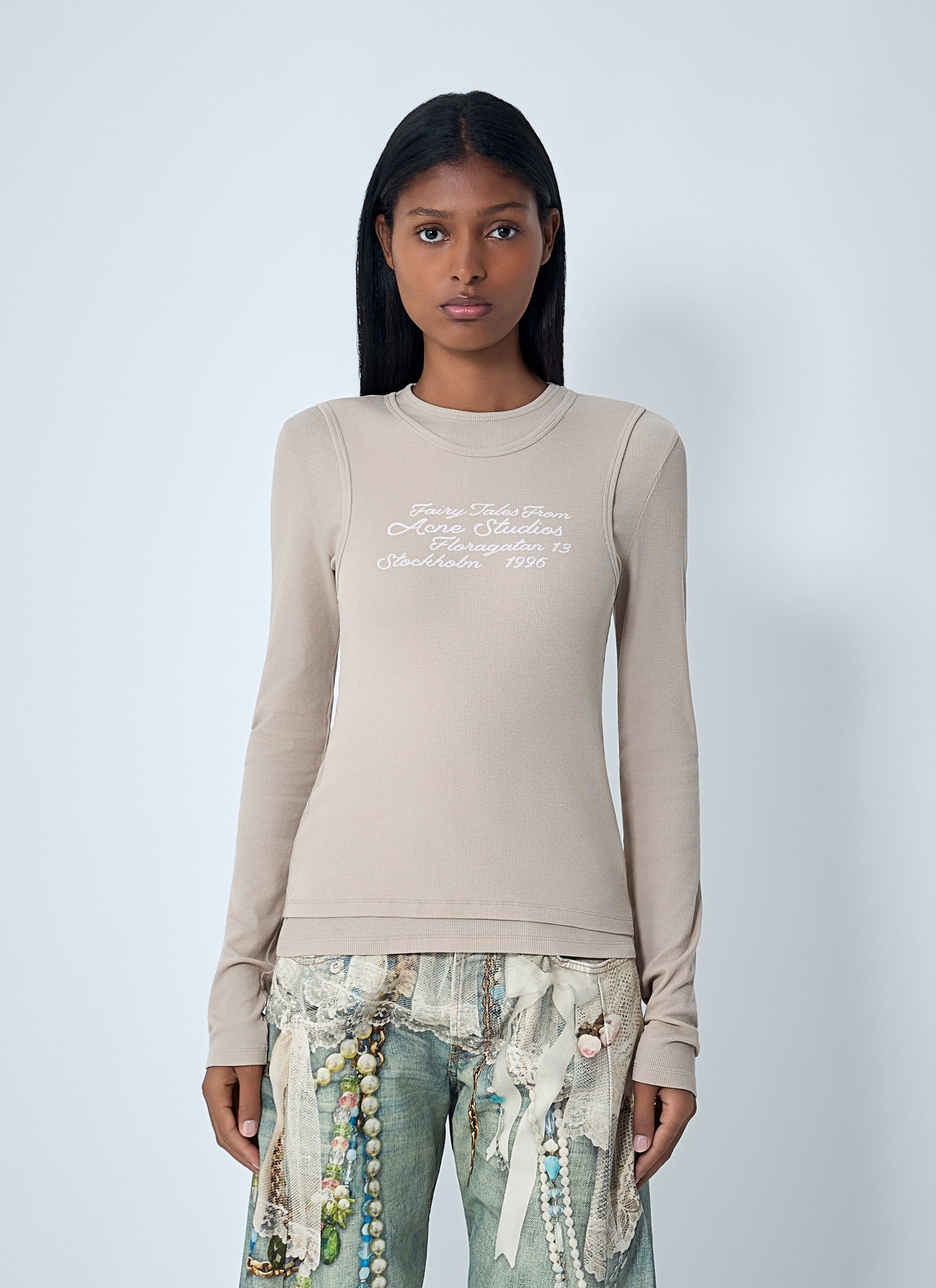 Acne Studios Women Logo Motif T-Shirt ACNE STUDIOS