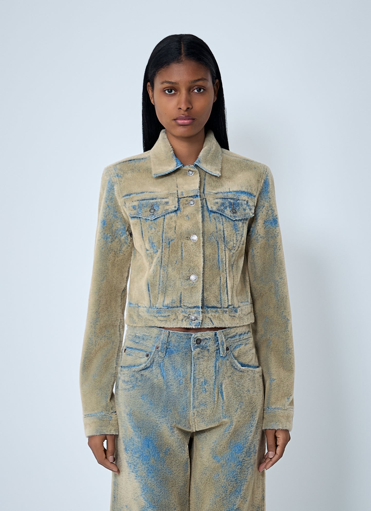 Acne Studios Women Flocked Denim Jacket ACNE STUDIOS