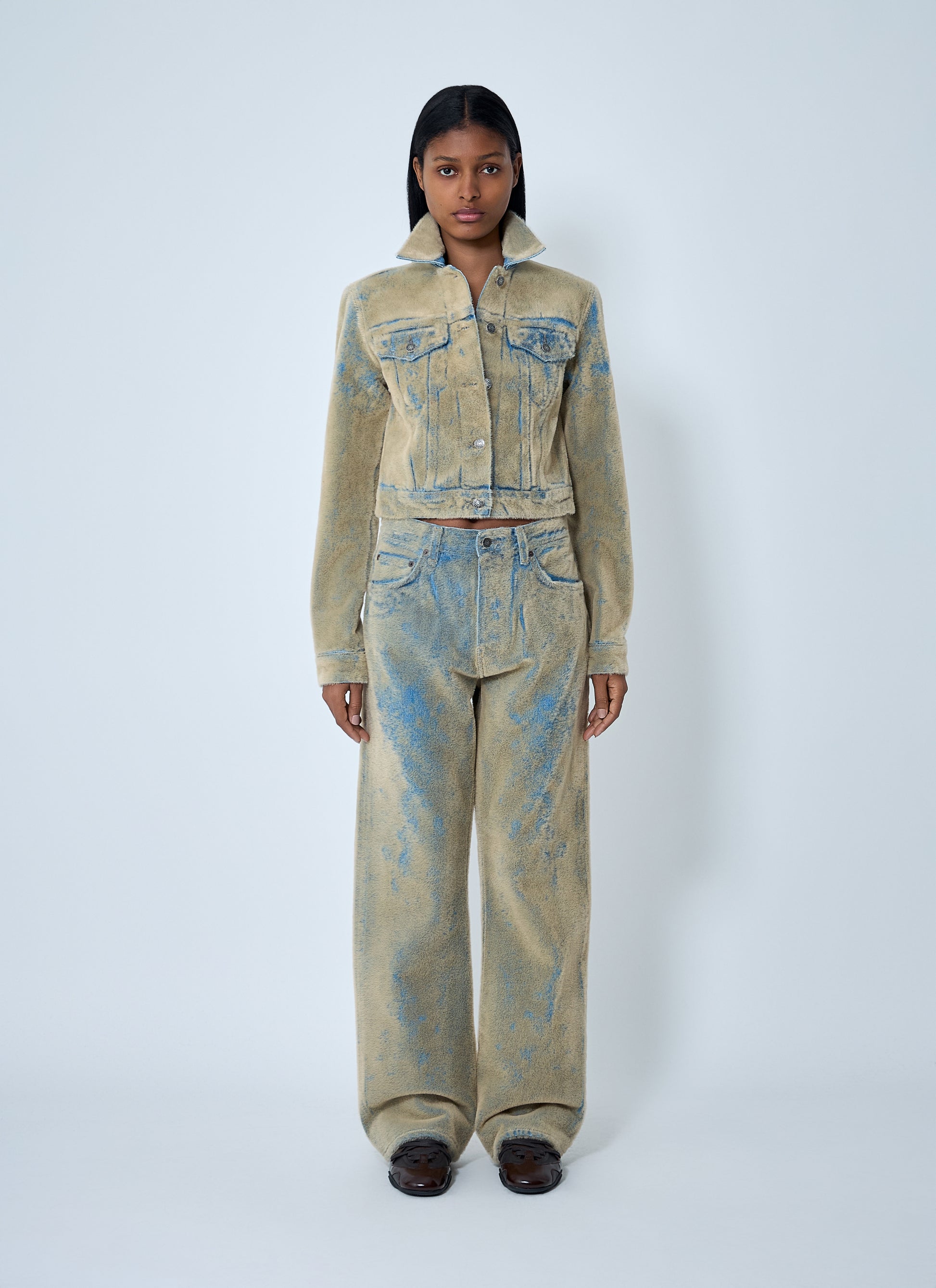 Acne Studios Women Flocked Denim Jacket ACNE STUDIOS